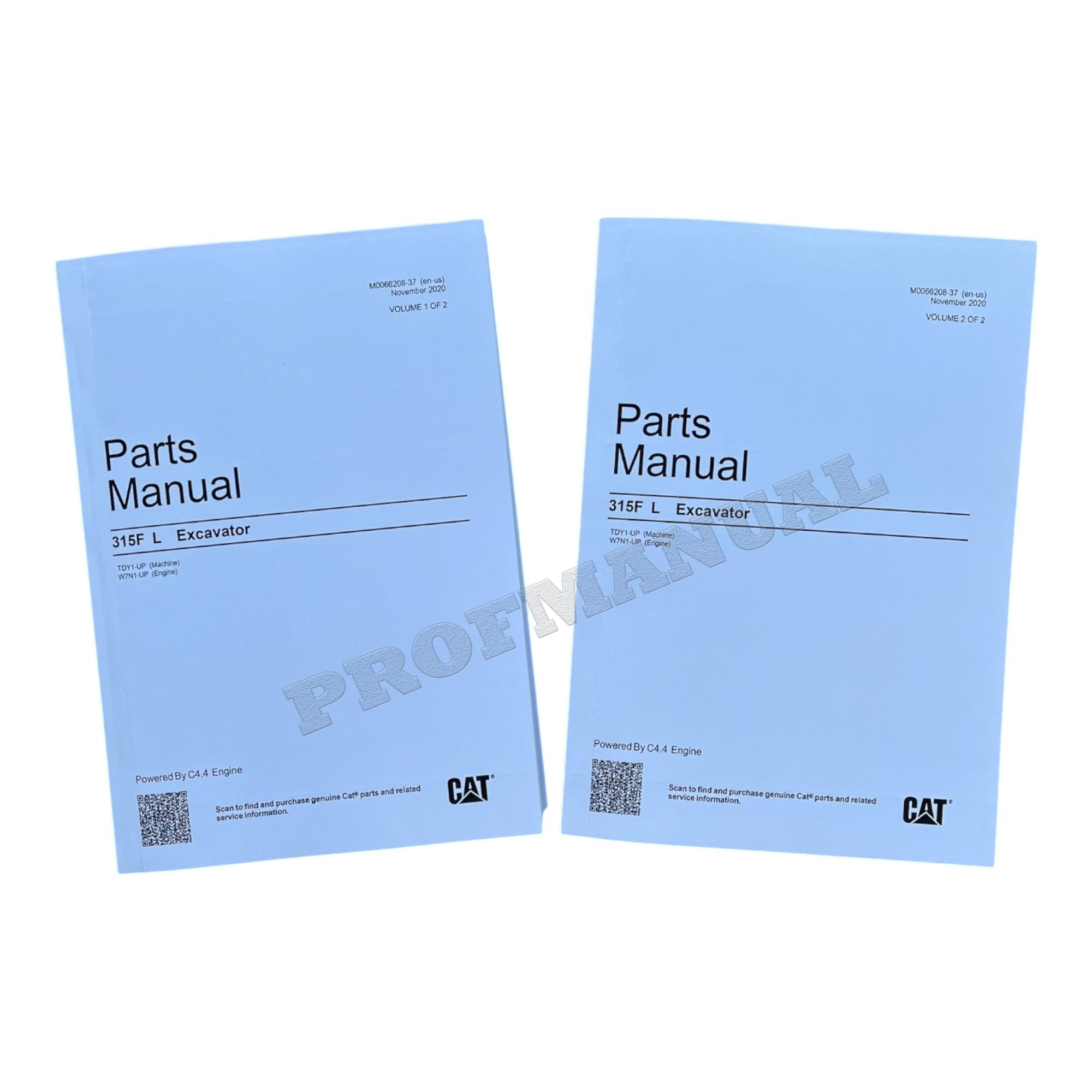 Caterpillar Cat 315F L Excavator Parts Catalog Manual