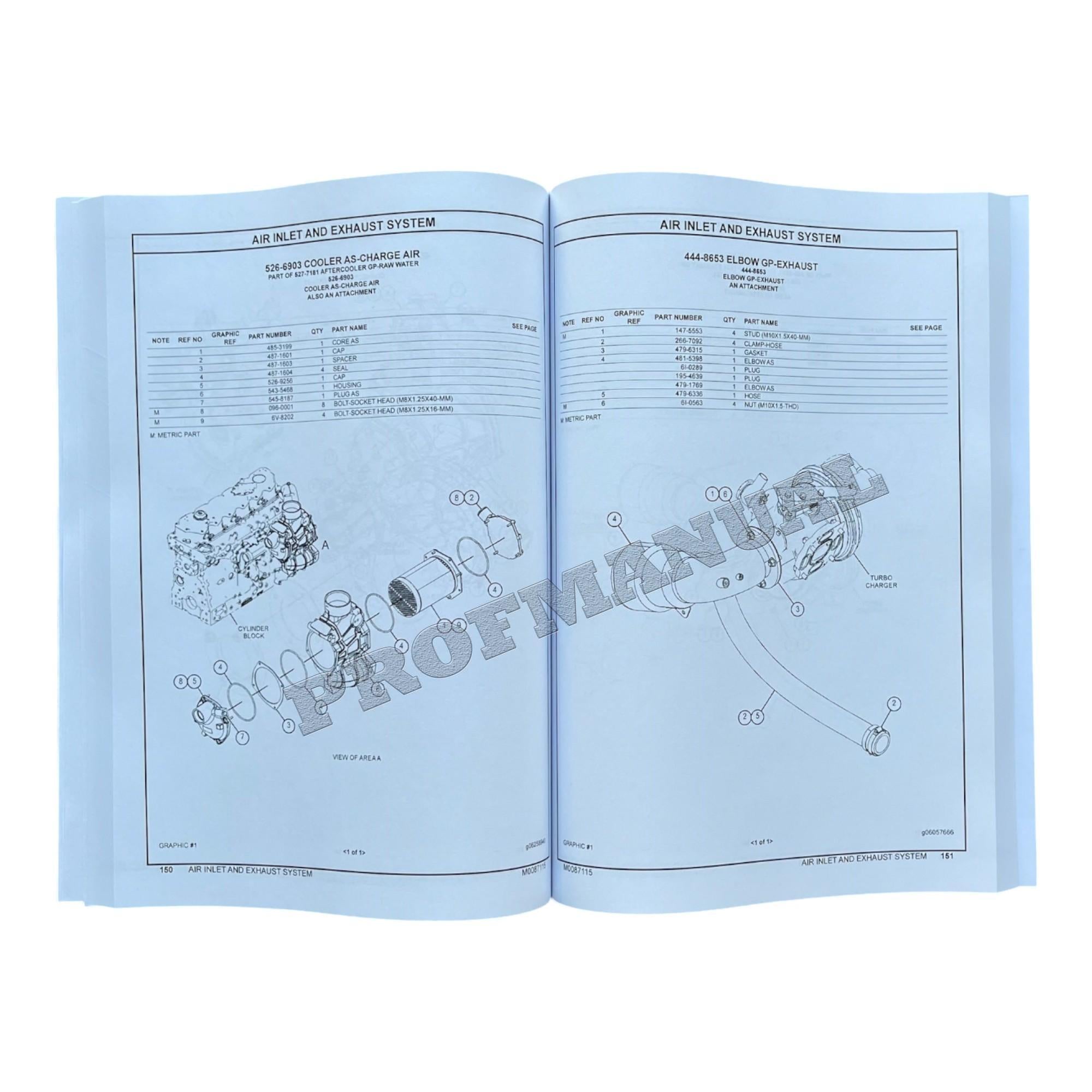 Caterpillar C7.1 Marine Engine Parts Catalog Manual SN GJN1-UP