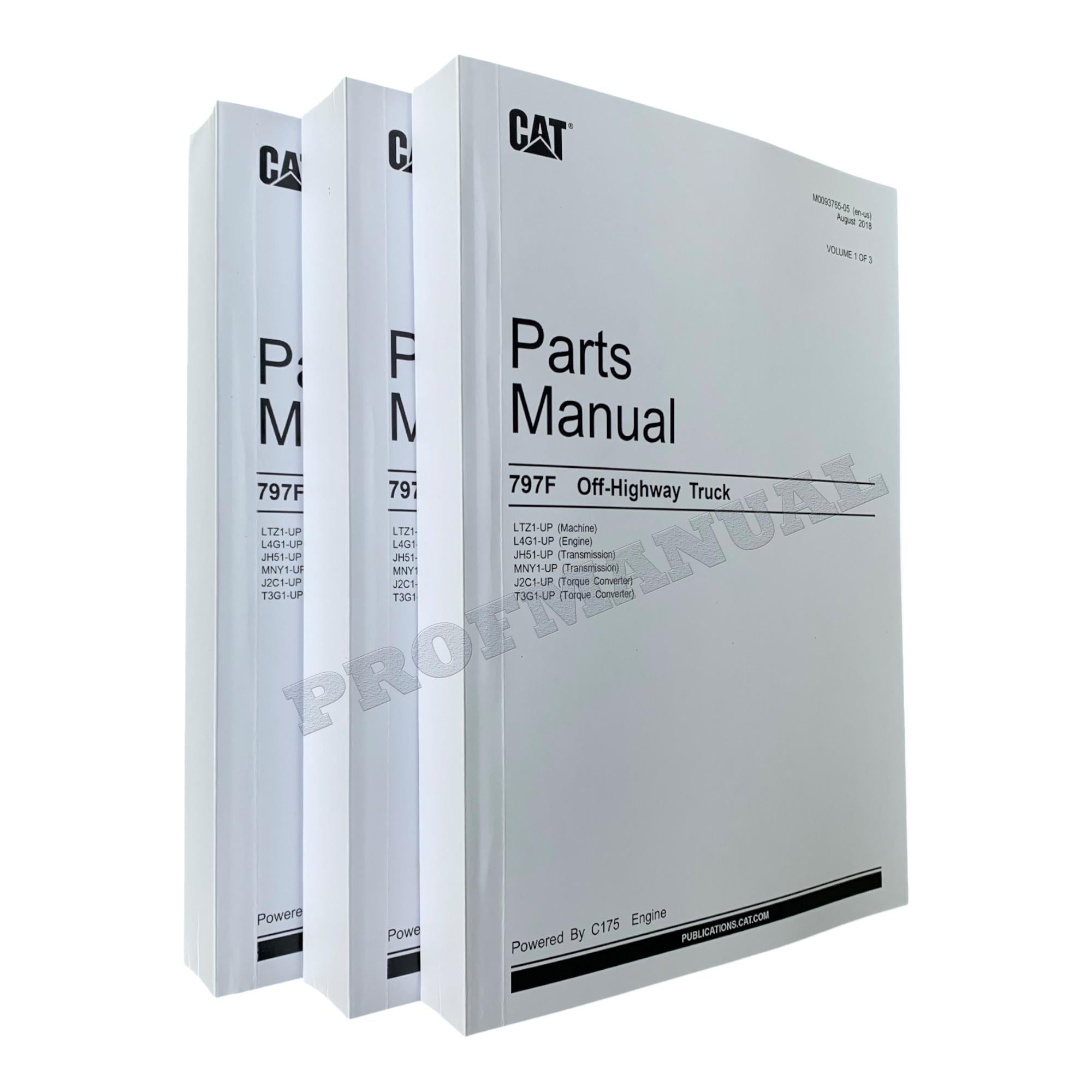 Caterpillar Cat EN US 797F Off Highway Truck Parts Catalog Manual book instruction
