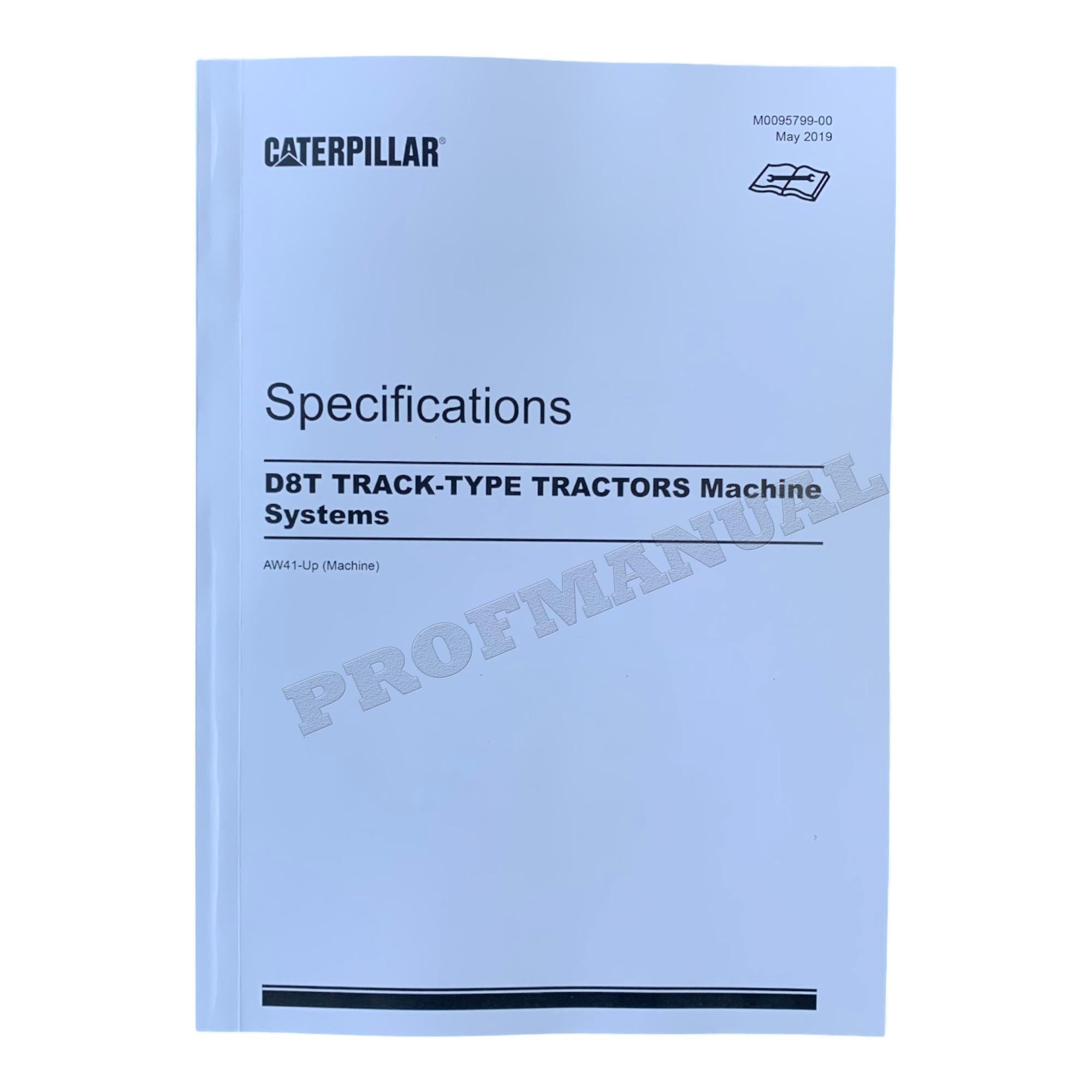 Manual de servicio completo del tractor de cadenas Caterpillar D8T *Enviar número de serie