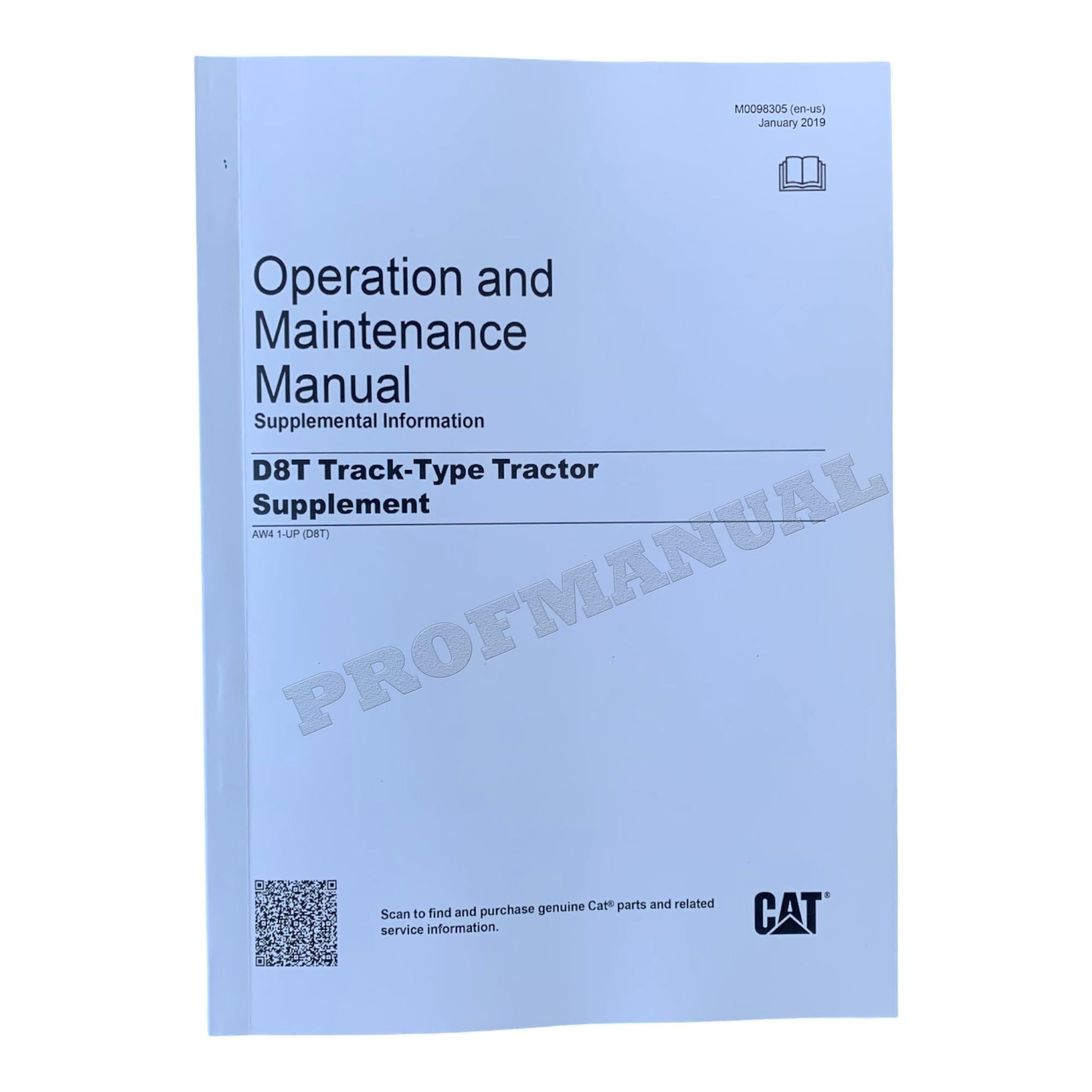 Manual de servicio completo del tractor de cadenas Caterpillar D8T, 20 libros *SN AW4 1 y superiores