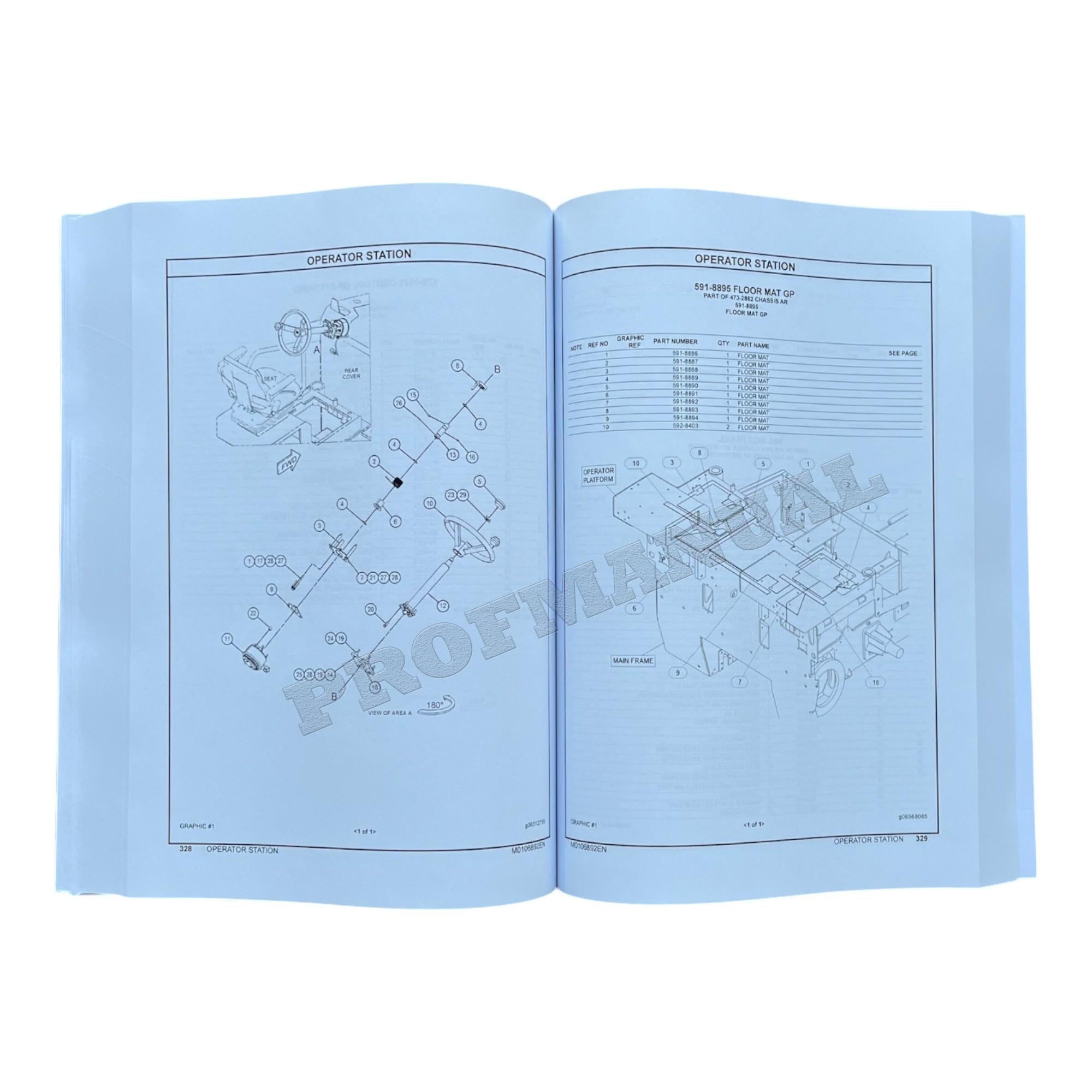 Caterpillar Cat AP355F Asphalt Paver Parts Catalog Manual END1-UP