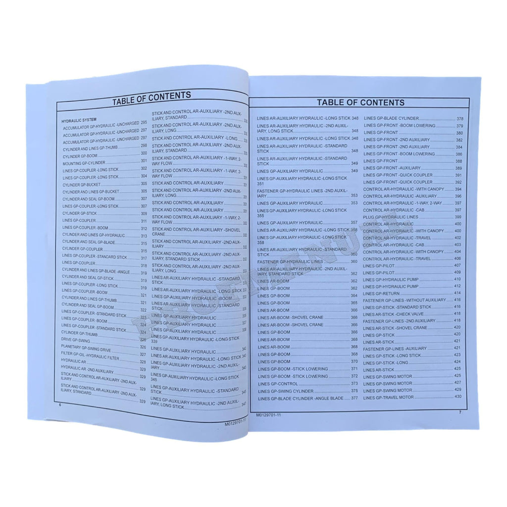 Caterpillar Cat 305 CR Mini Hydraulic Excavator Parts Catalog Manual Ser number 5X5 1-UP