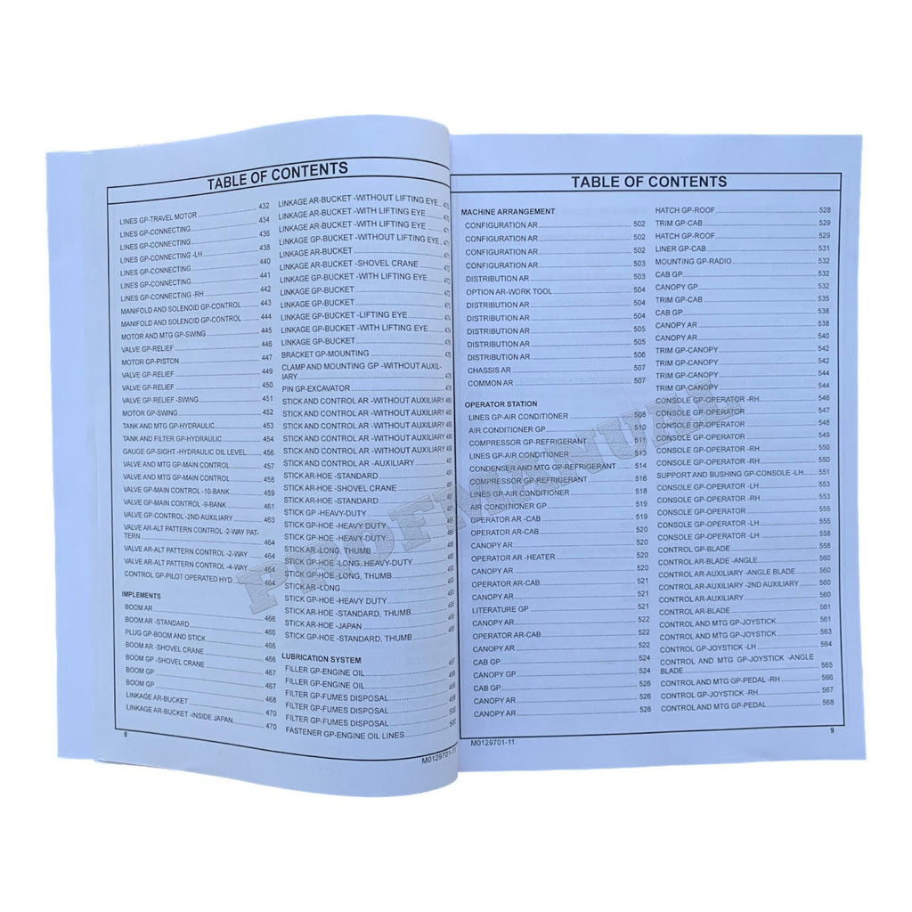 Caterpillar Cat 305 CR Mini Hydraulic Excavator Parts Catalog Manual Ser number 5X5 1-UP