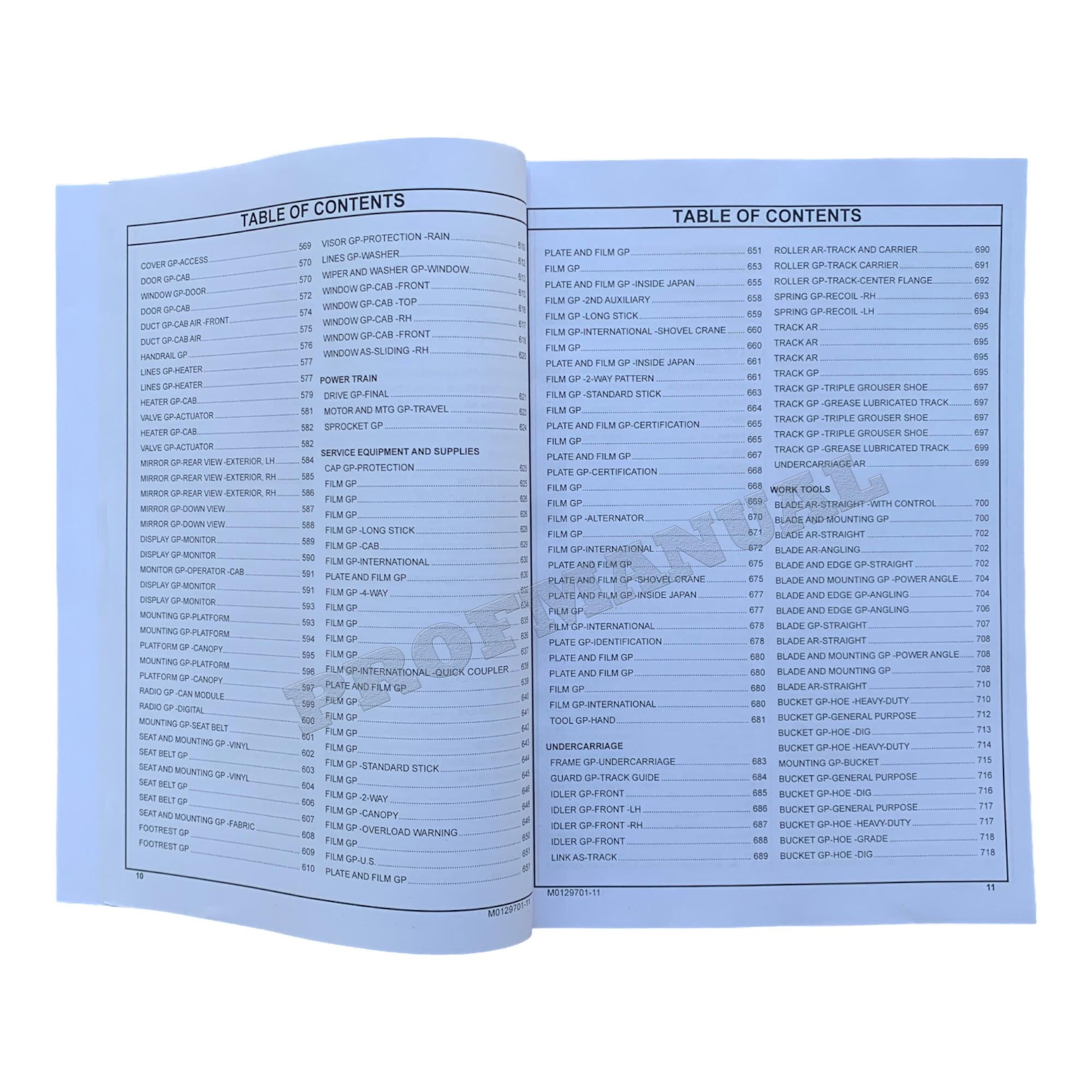 Caterpillar Cat 305 CR Mini Hydraulic Excavator Parts Catalog Manual Ser number 5X5 1-UP