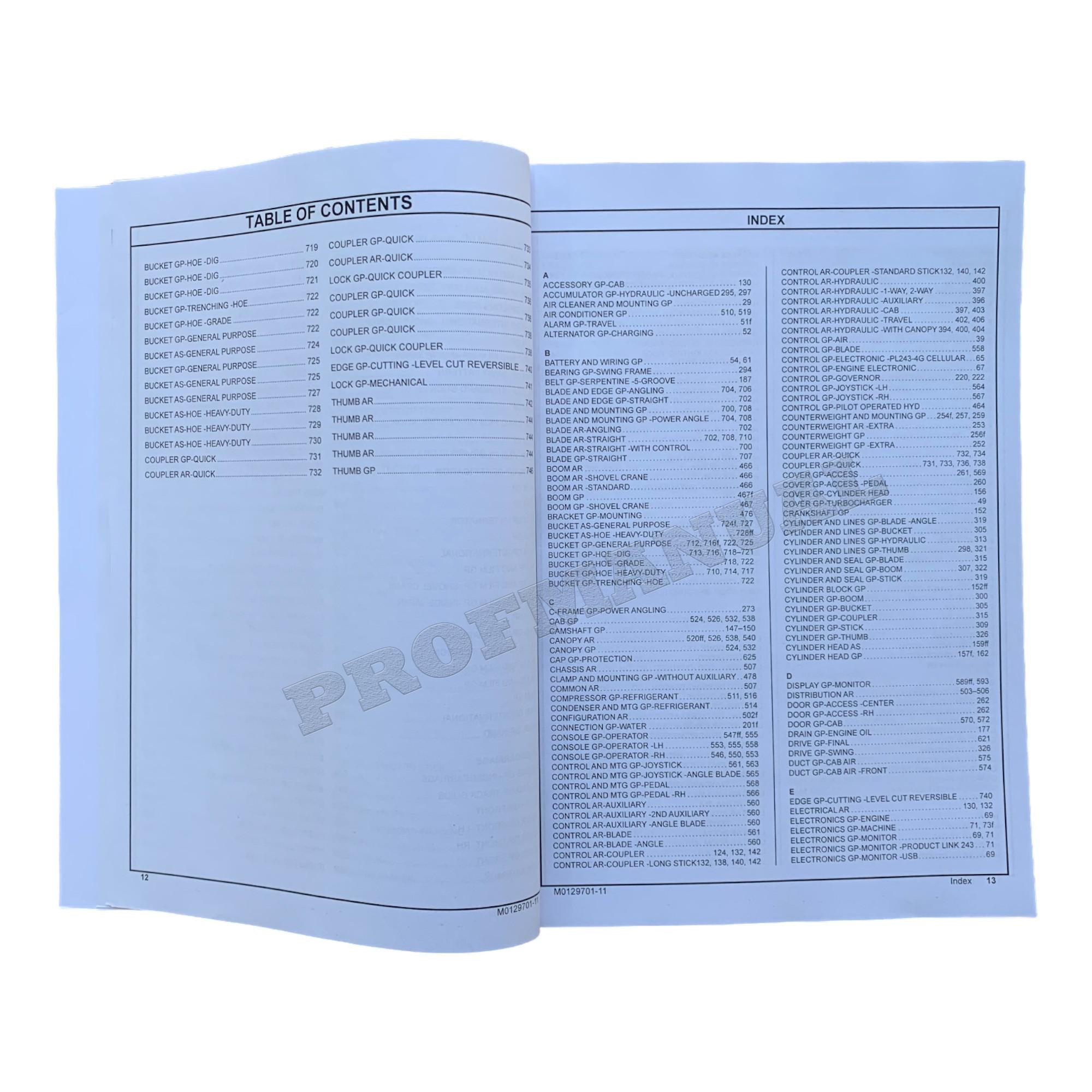 Caterpillar Cat 305 CR Mini Hydraulic Excavator Parts Catalog Manual Ser number 5X5 1-UP