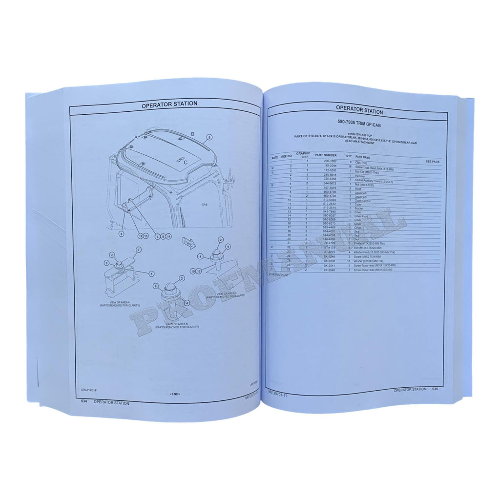 Caterpillar Cat 305 CR Mini Hydraulic Excavator Parts Catalog Manual Ser number 5X5 1-UP