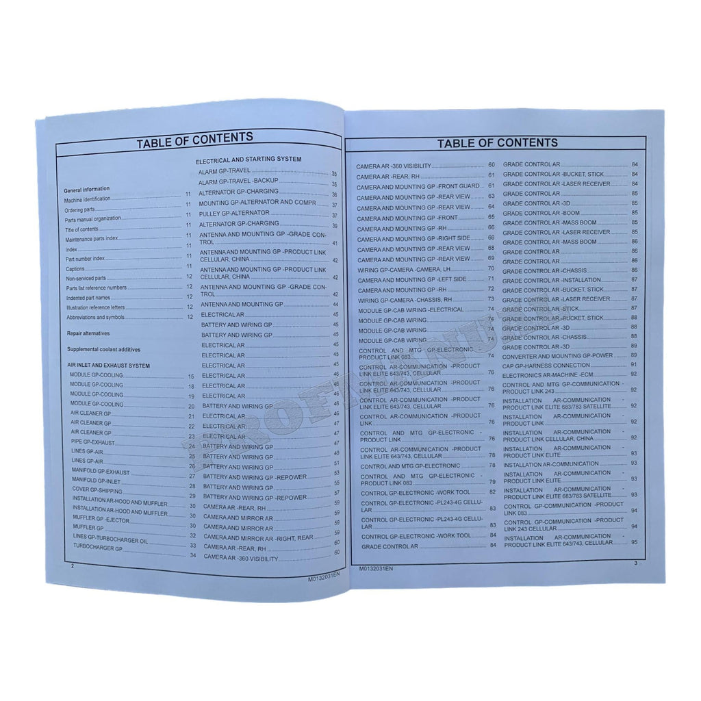 Caterpillar Cat 352 Excavator Parts Catalog Manual ser P4E1-Up HLW1-Up