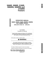 JOHN DEERE 5080R 5090R 5100R 5080RN 5090RN 5100RN TRACTOR OPERATORS MANUAL