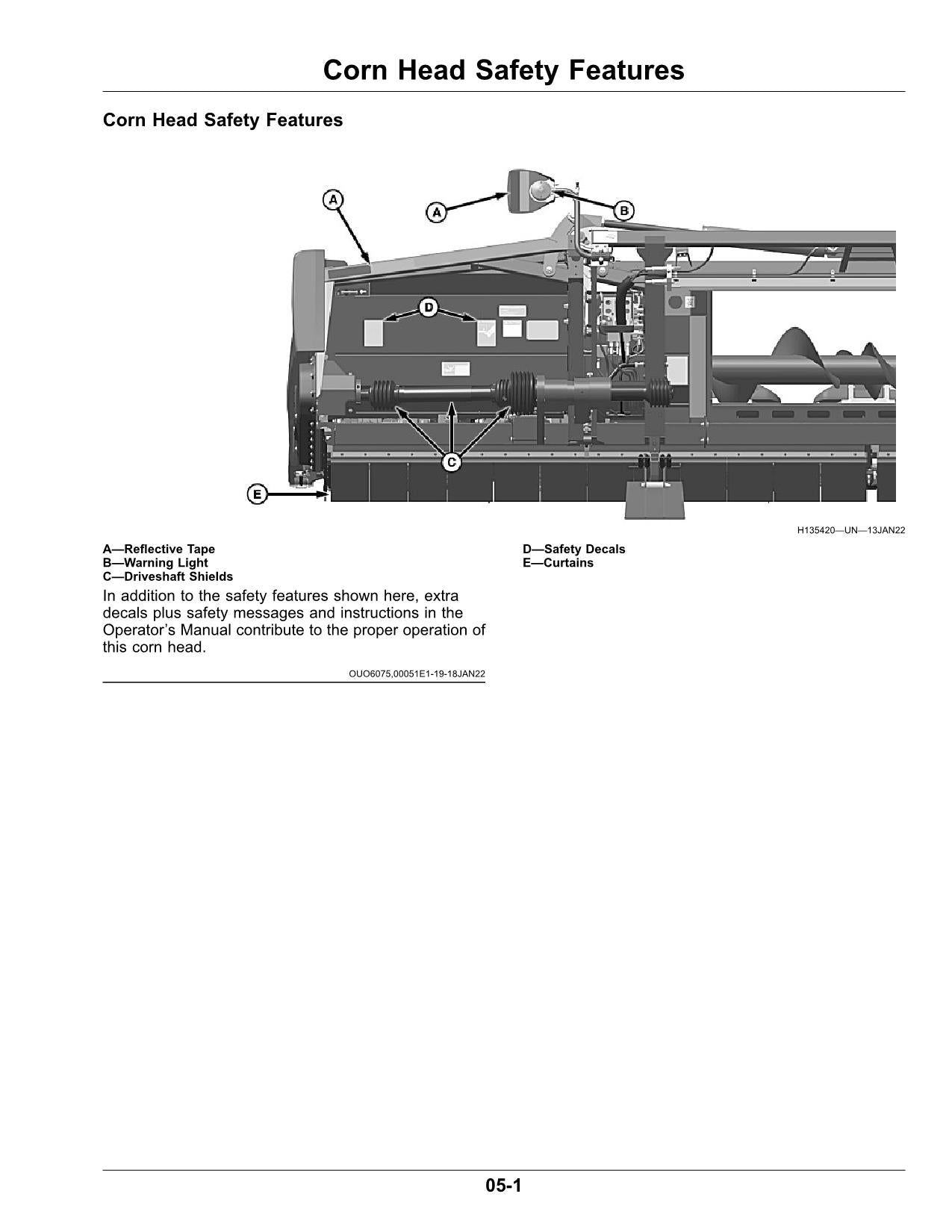 MANUAL DEL OPERADOR DEL CABEZAL DE MAÍZ PLEGABLE JOHN DEERE C8F sn 830001-