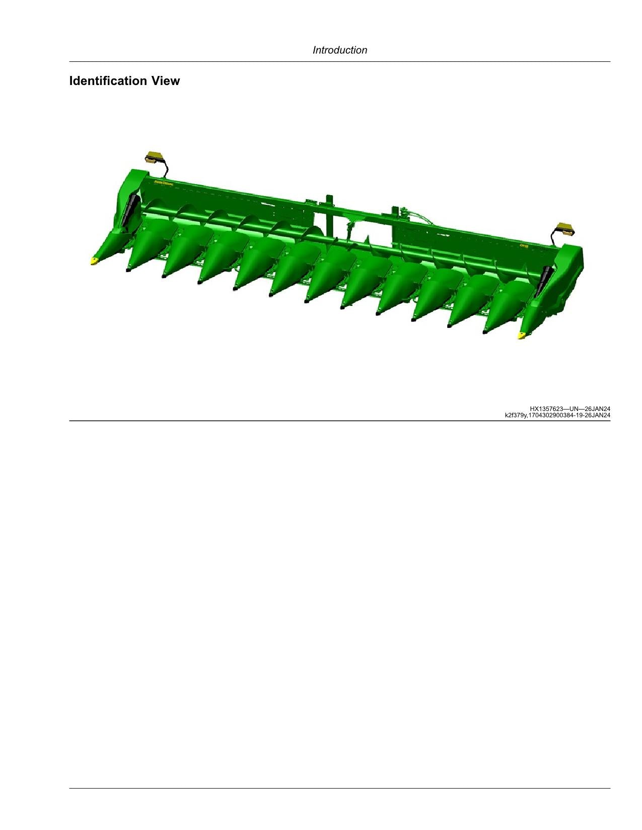 MANUAL DEL OPERADOR DEL CABEZAL DE MAÍZ RÍGIDO JOHN DEERE CR 6 8 12 16 18