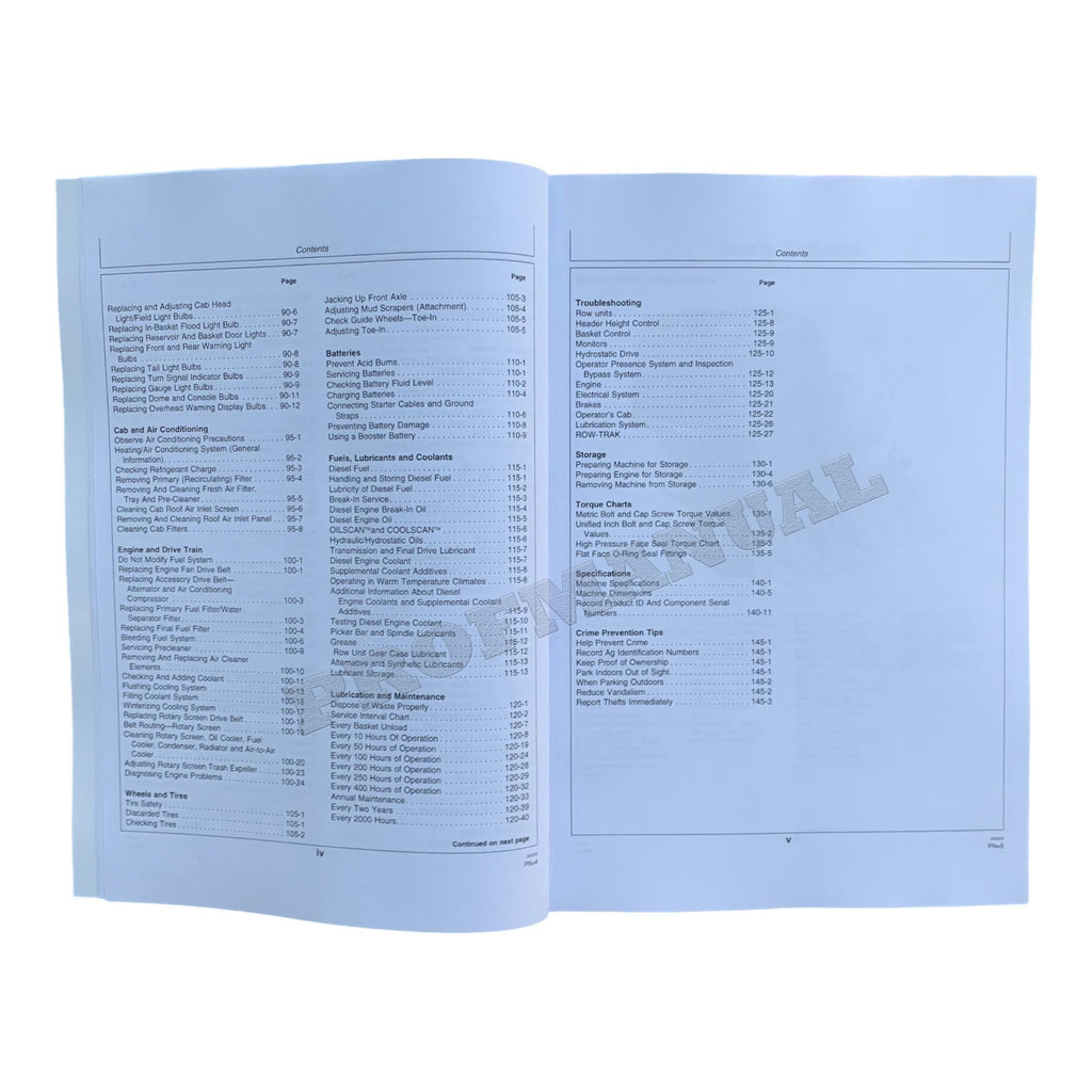 MANUAL DEL OPERADOR DE LA RECOLECTORA DE ALGODÓN JOHN DEERE 9986 SN 014001-016000