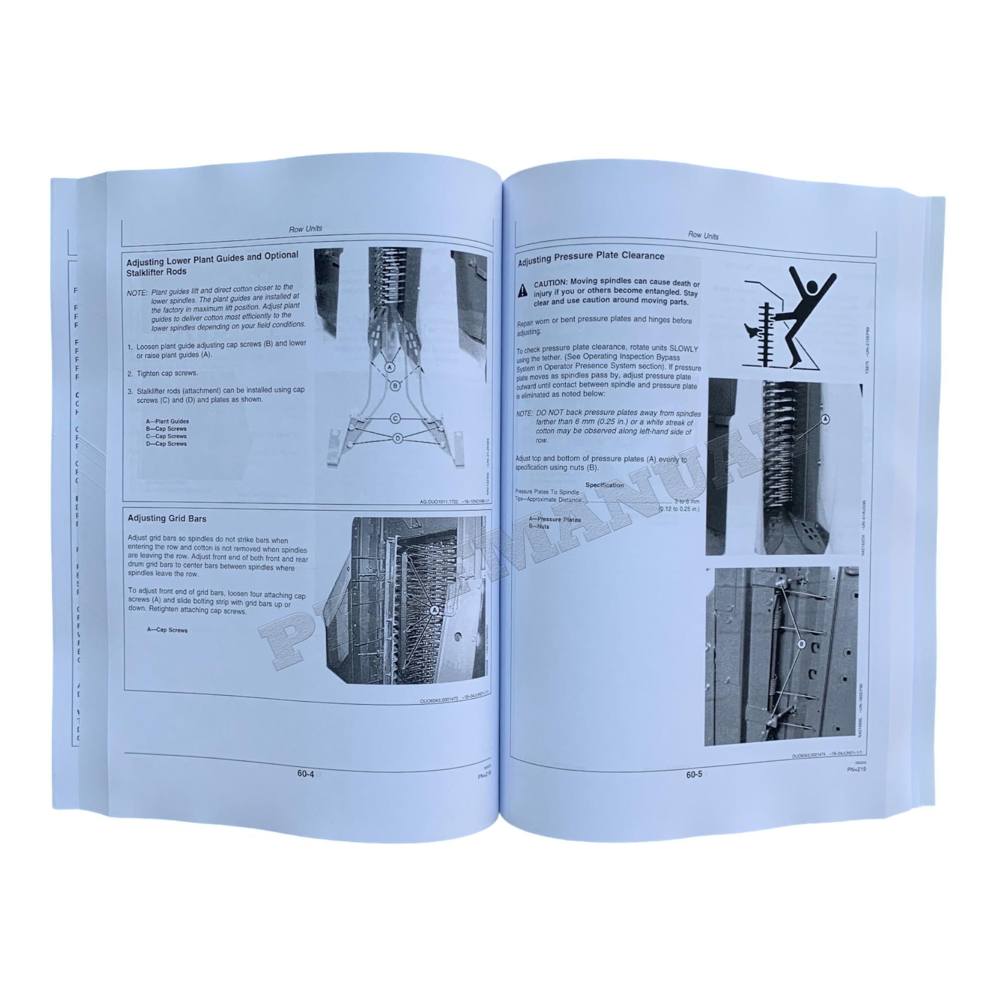 MANUAL DEL OPERADOR DE LA RECOLECTORA DE ALGODÓN JOHN DEERE 9986 SN 014001-016000