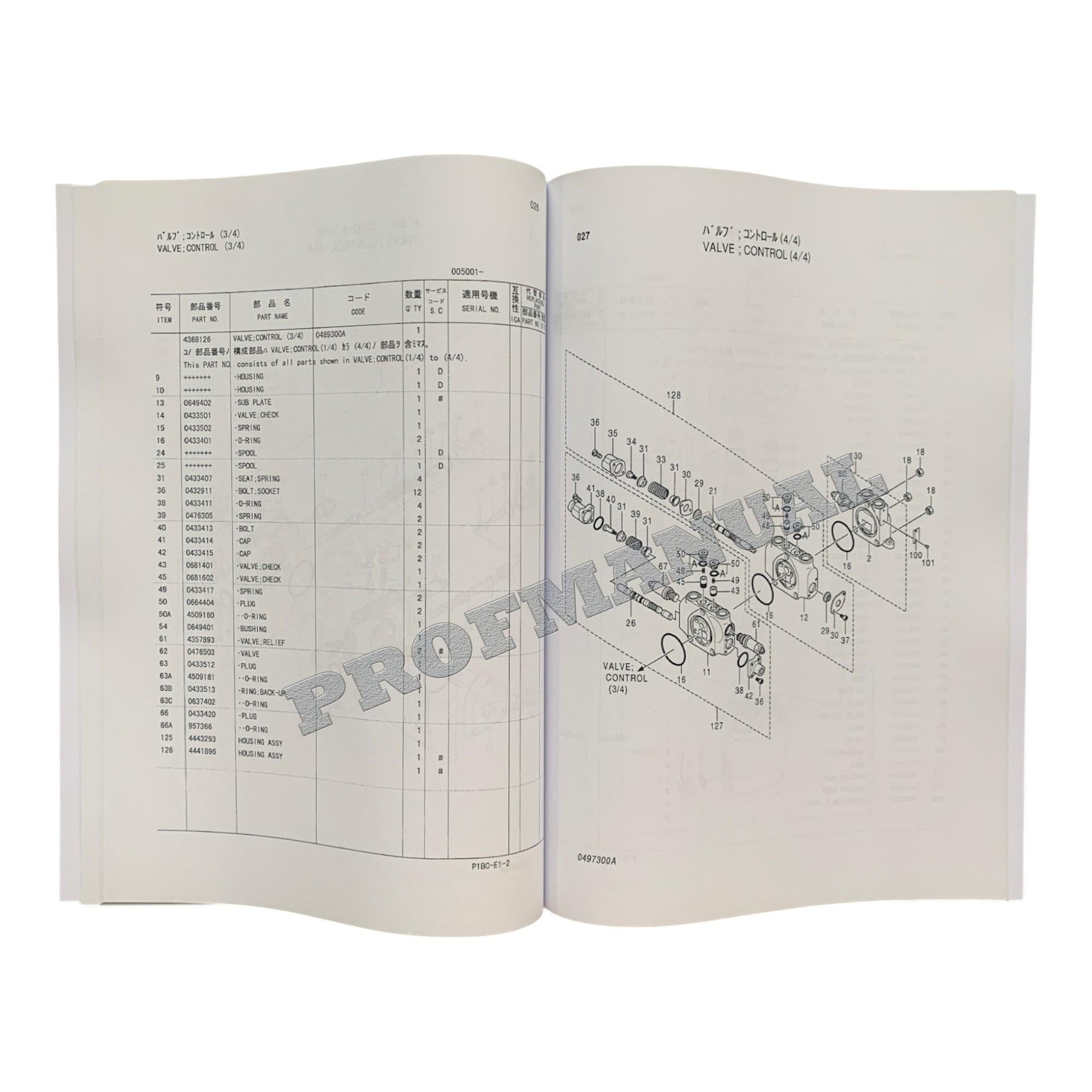 HITACHI EX40UR-2C Excavator Equipment Parts catalog manual 005001-