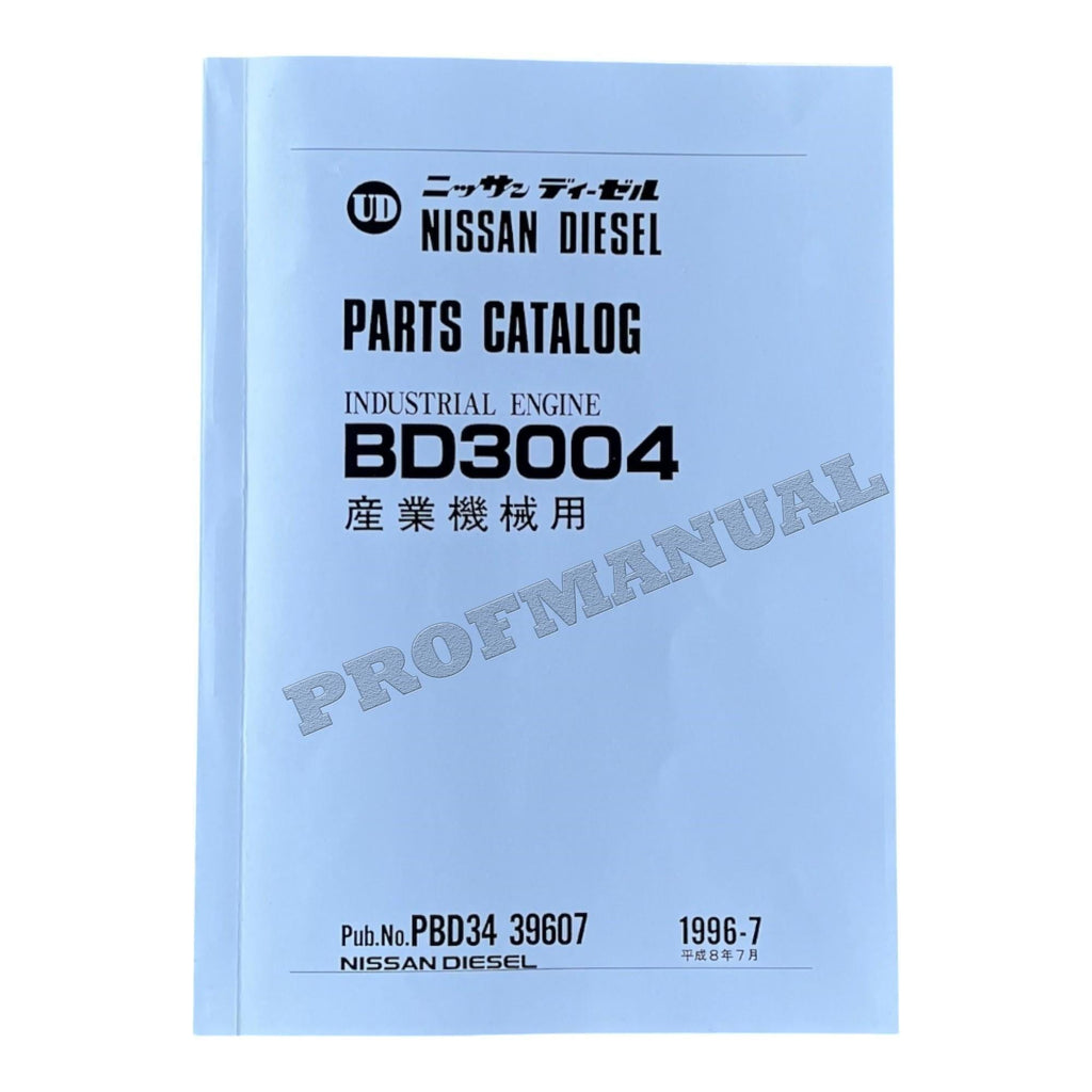 Nissan Deisel BD3004 Industrial Engine Parts Catalog Manual