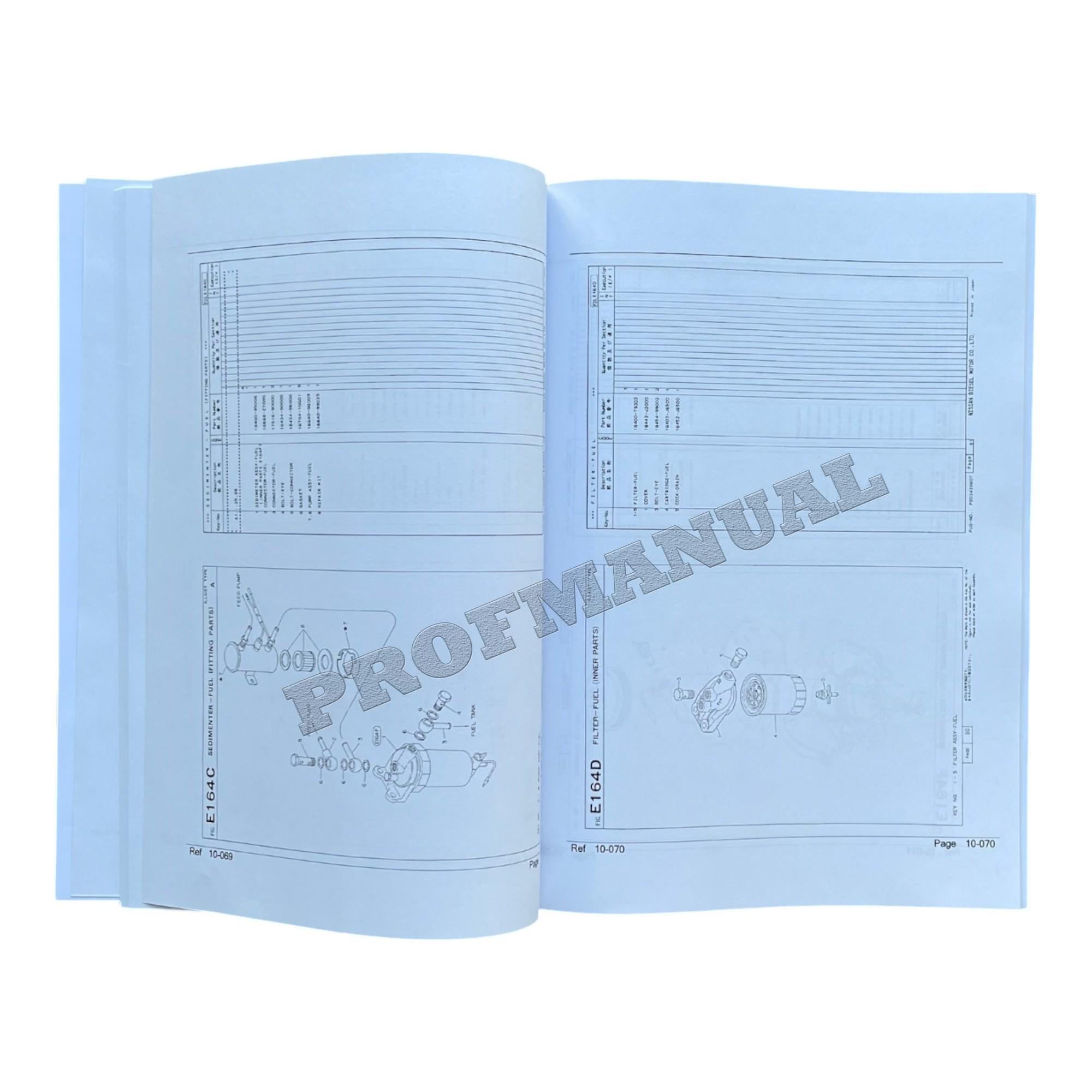 Nissan Deisel BD3004 Industrial Engine Parts Catalog Manual