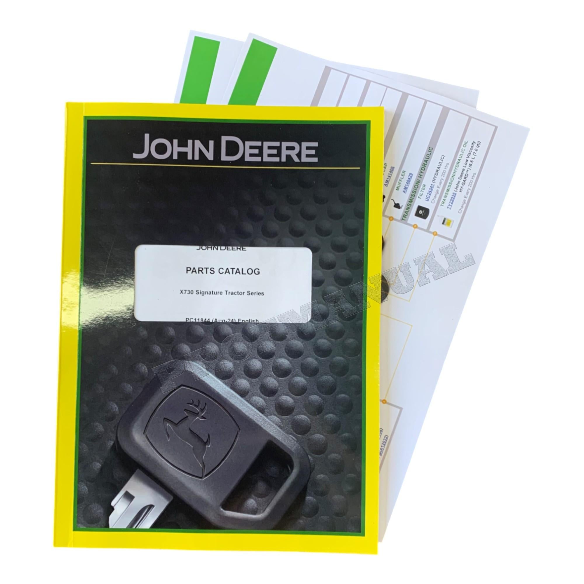 CATÁLOGO DE PIEZAS DEL TRACTOR JOHN DEERE X730 MANUAL + ¡BONIFICACIÓN!