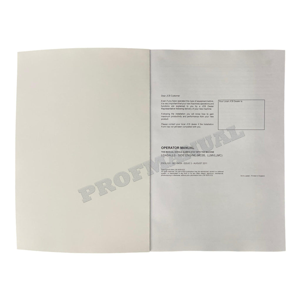 JCB 531-70 533-105 535-95 535-125 HiViz Handler Operators Manual 9811-0434