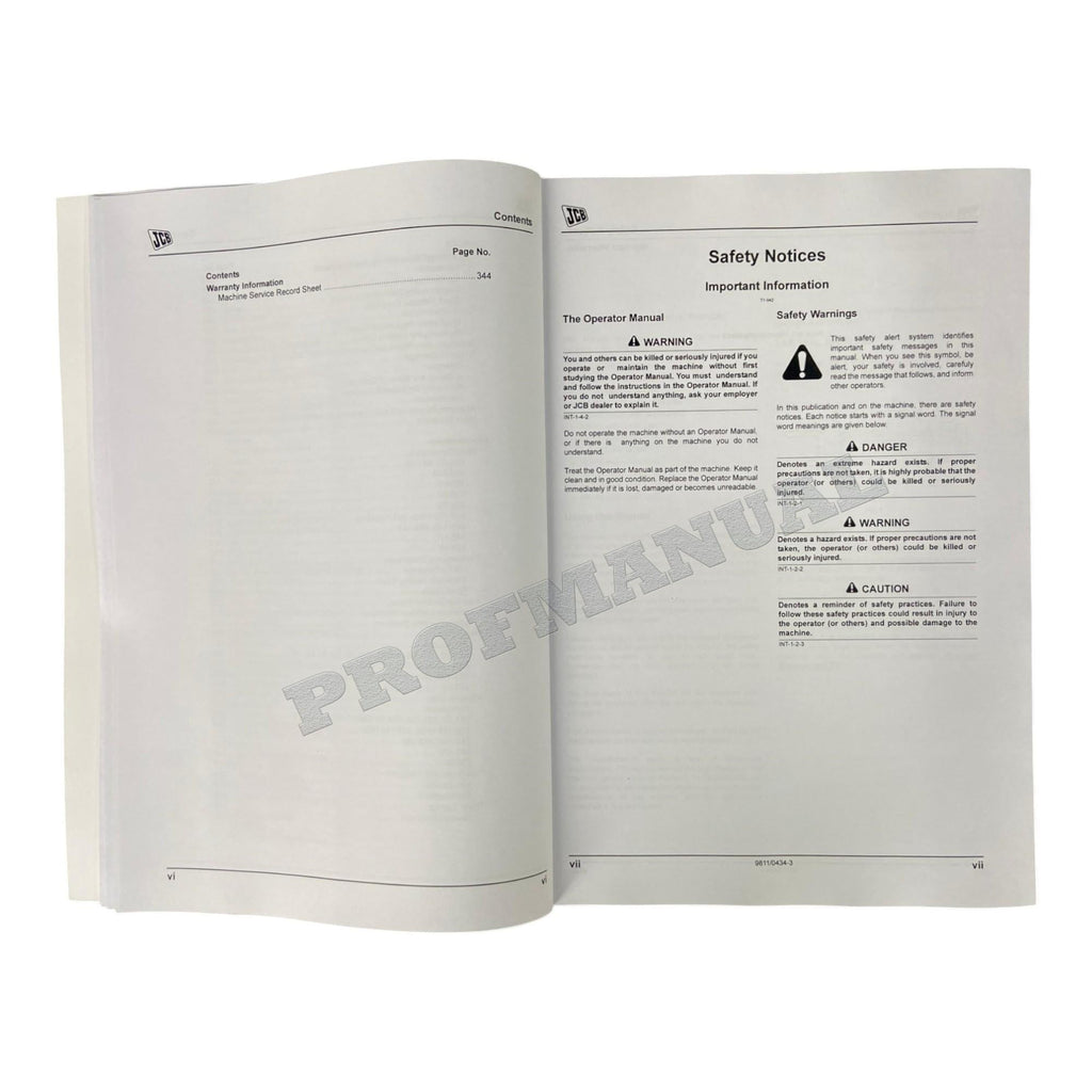 JCB 531-70 533-105 535-95 535-125 HiViz Handler Operators Manual 9811-0434