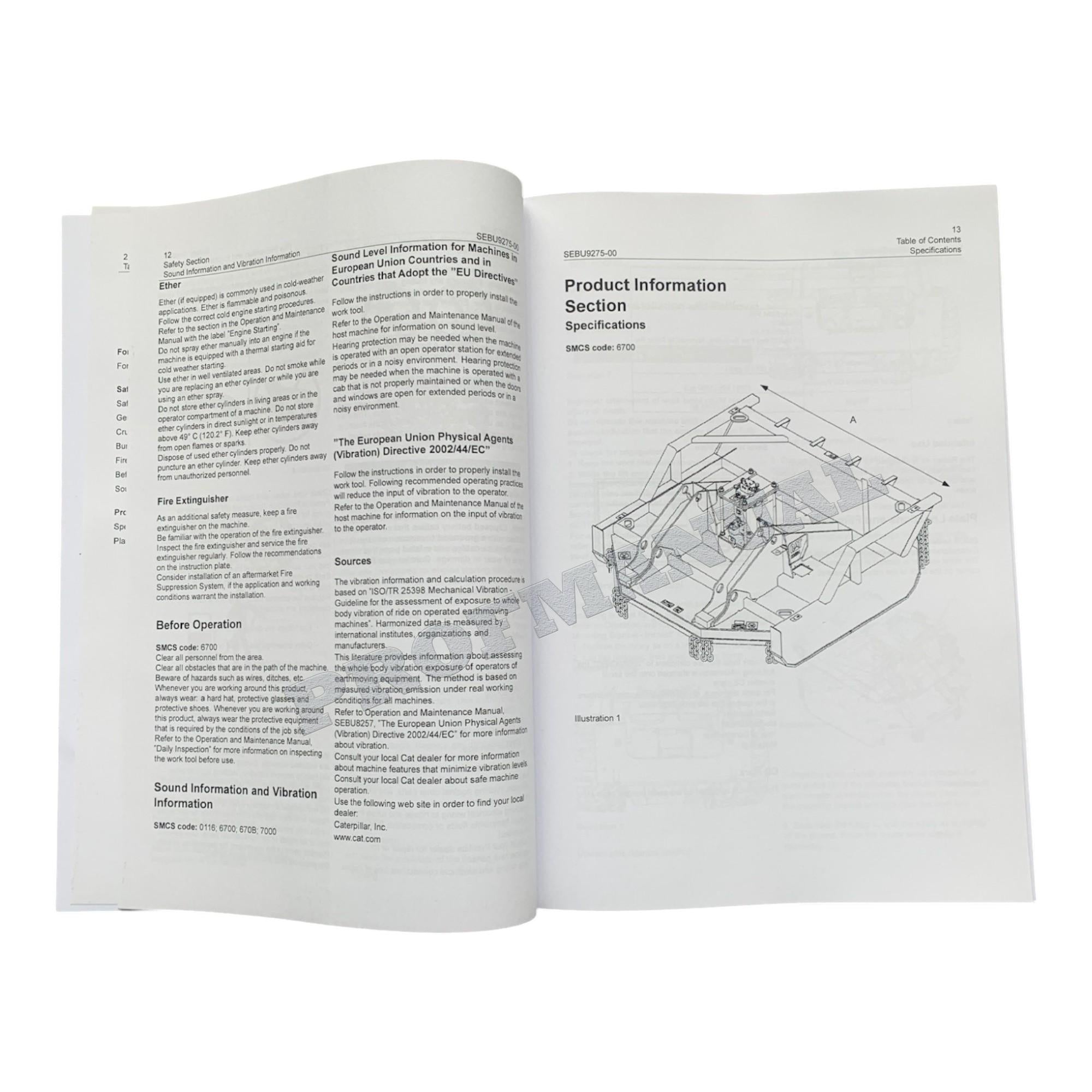 Caterpillar Rotary Ax MR 244 Operators Maintenance Manual