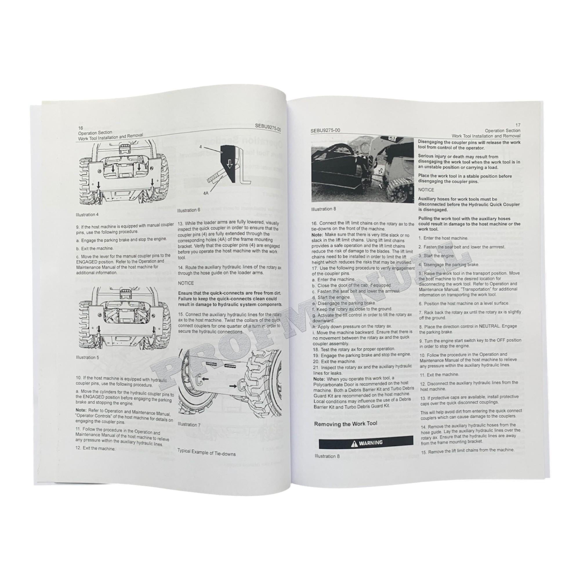 Caterpillar Rotary Ax MR 244 Operators Maintenance Manual