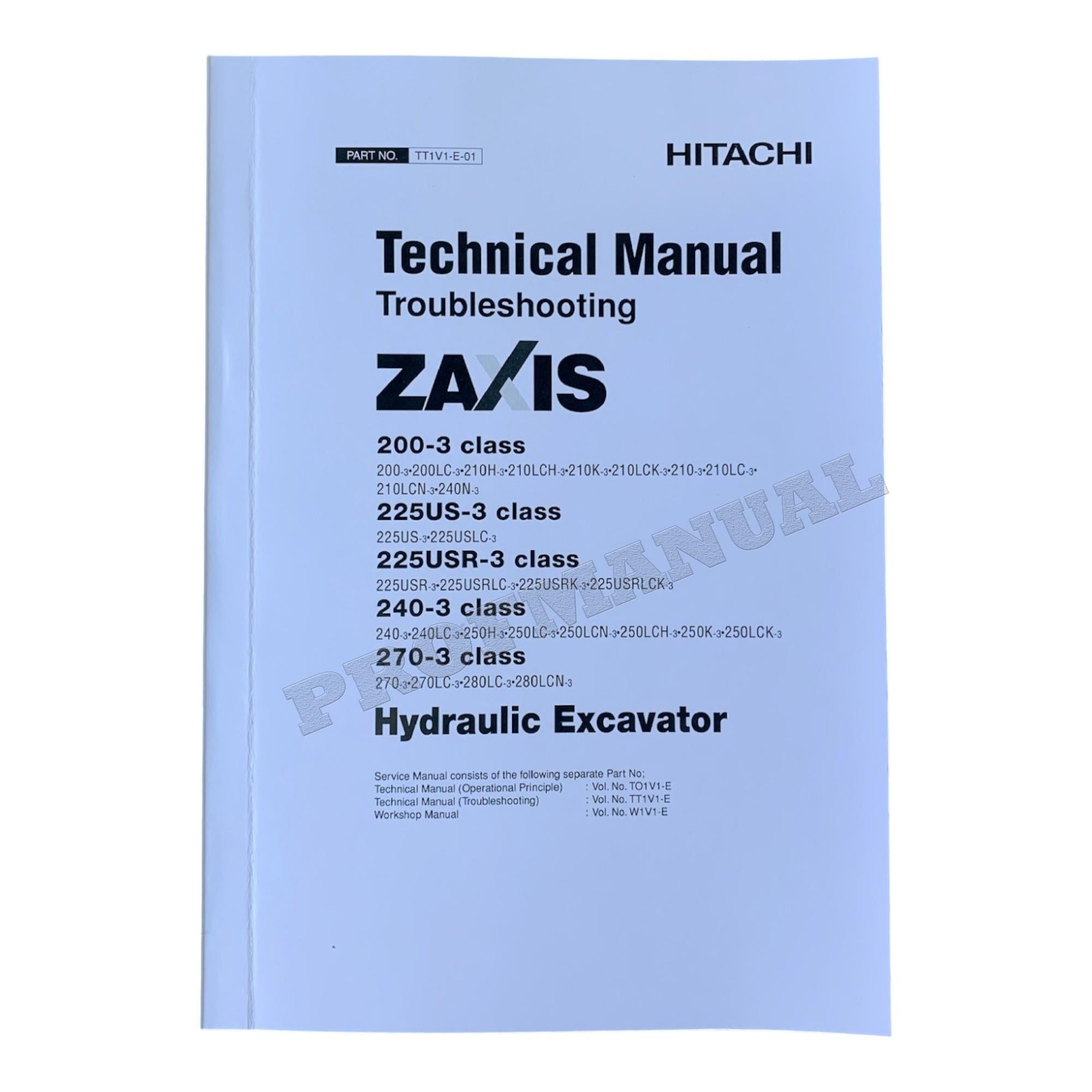 HITACHI ZX270-3 Excavator Service manual Troubleshooting Big Schemes