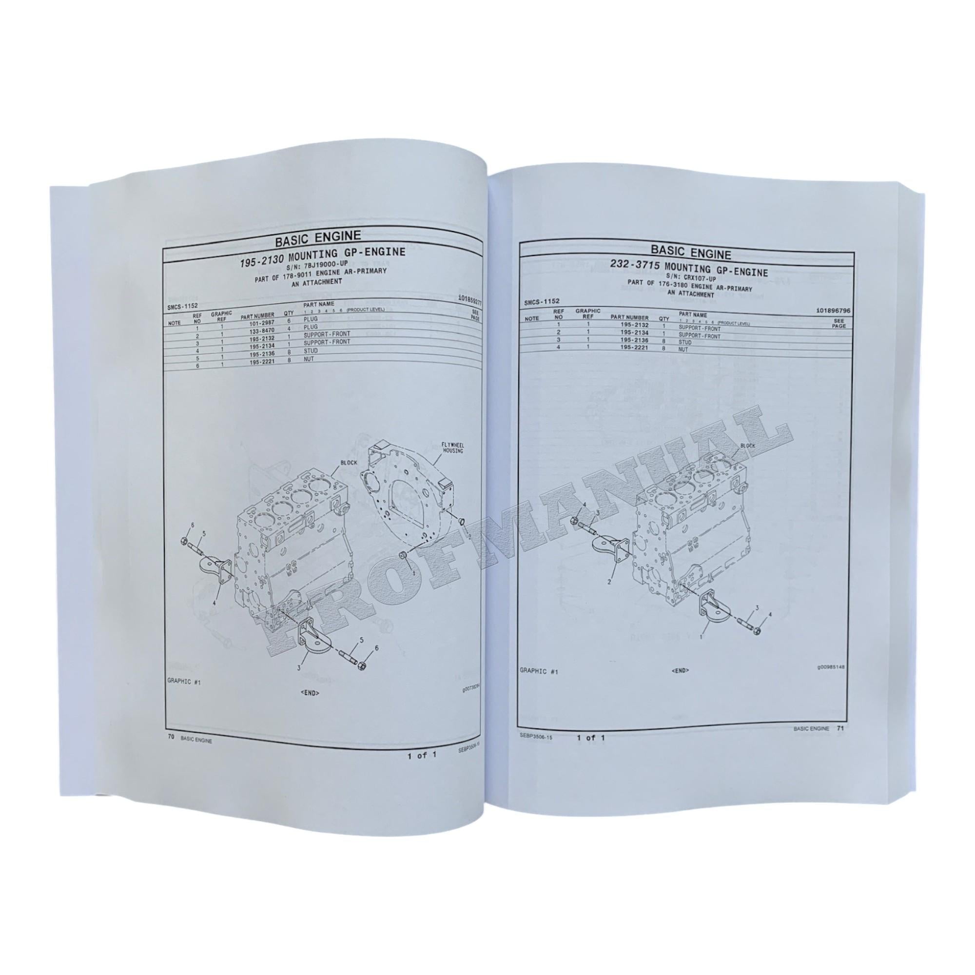 Caterpillar Cat TH350B Telehandler Parts Catalog Manual
