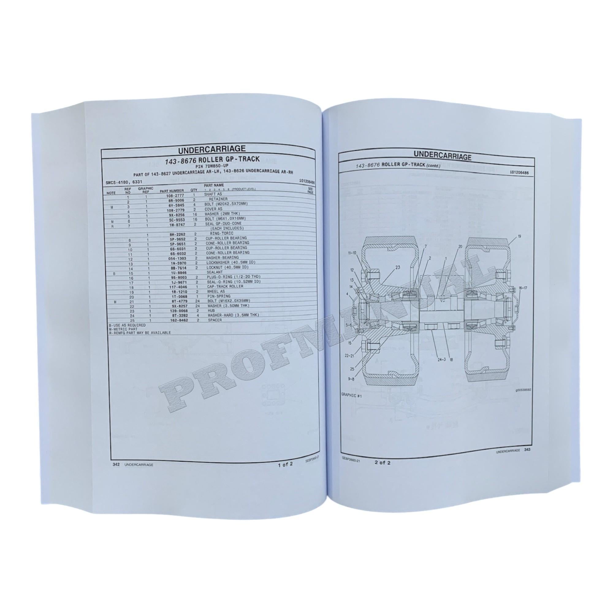 Caterpillar Cat Challenger 55 Agricultural Tractor Parts Catalog Manual SEBP2660