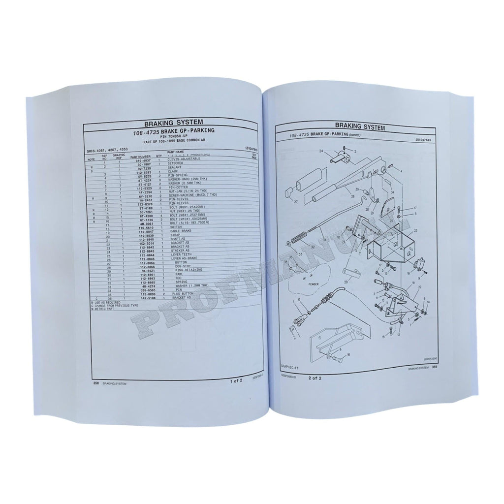 Caterpillar Cat Challenger 55 Agricultural Tractor Parts Catalog Manual SEBP2660