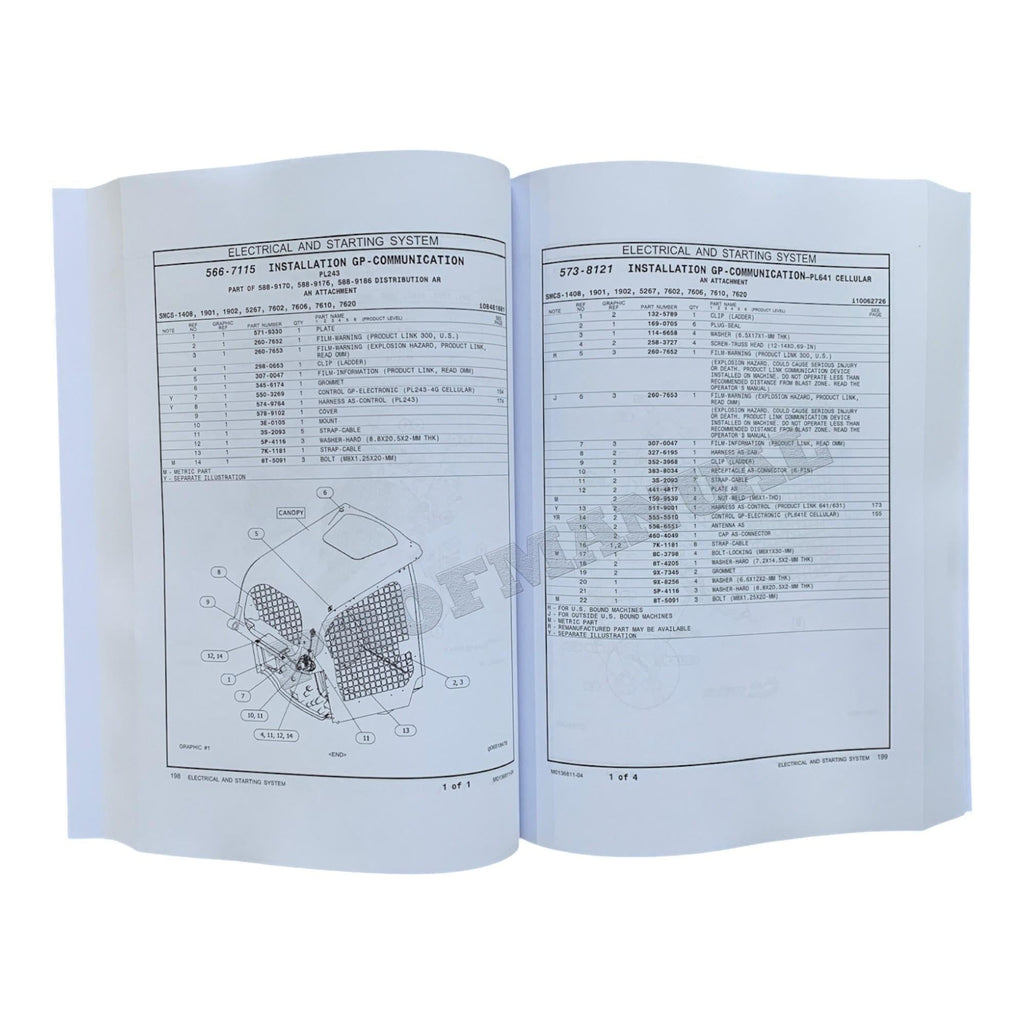 Caterpillar Cat 262D3 Skid Steer Loader Parts Catalog Manual M0136811