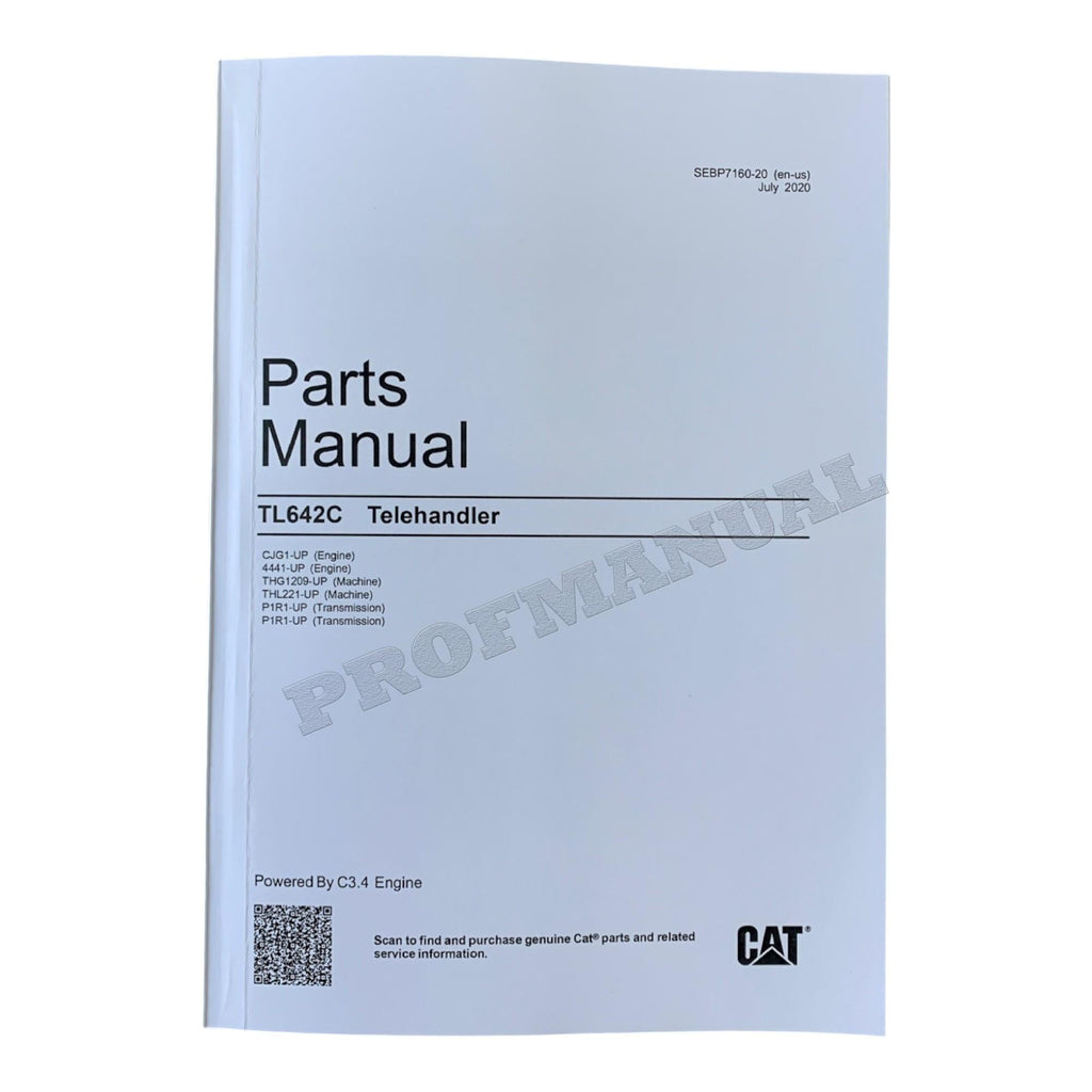 Caterpillar Cat TL642C Telehandler Parts Catalog Manual