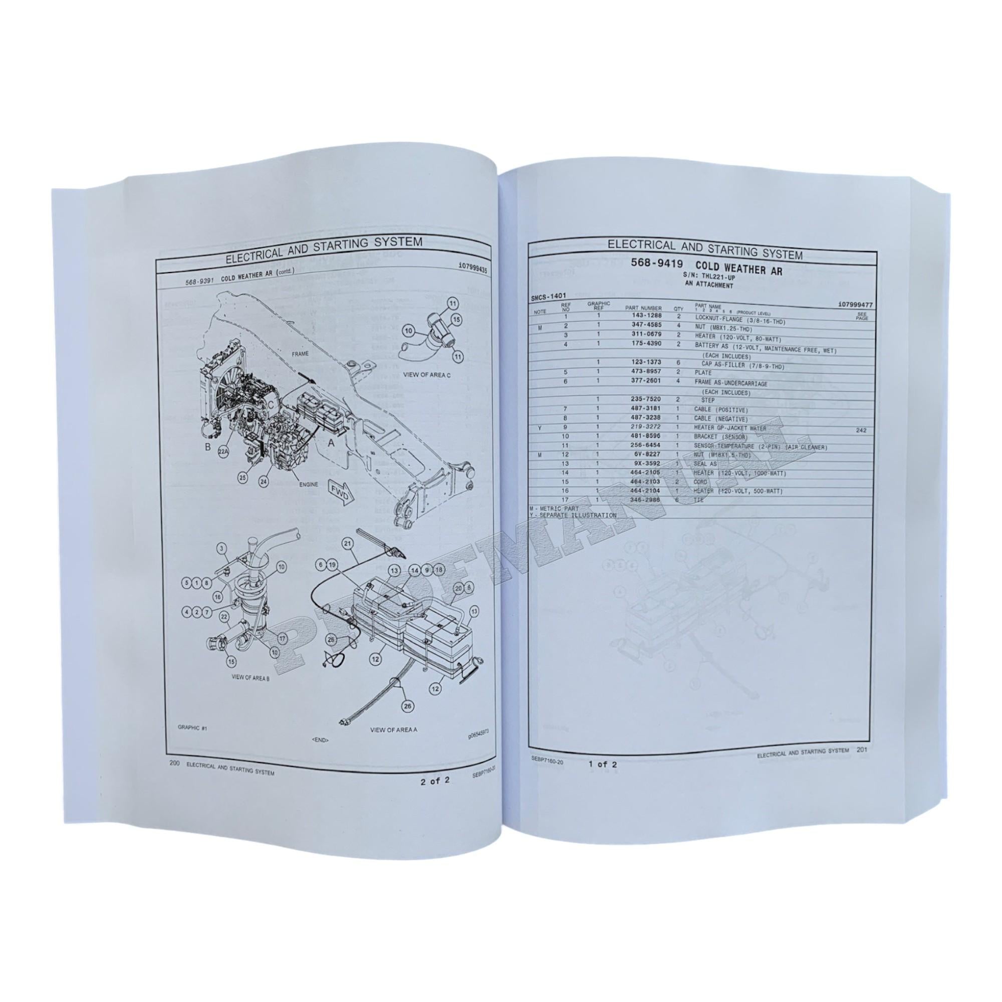 Caterpillar Cat TL642C Telehandler Parts Catalog Manual