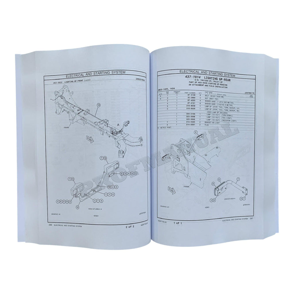 Caterpillar Cat TL642C Telehandler Parts Catalog Manual