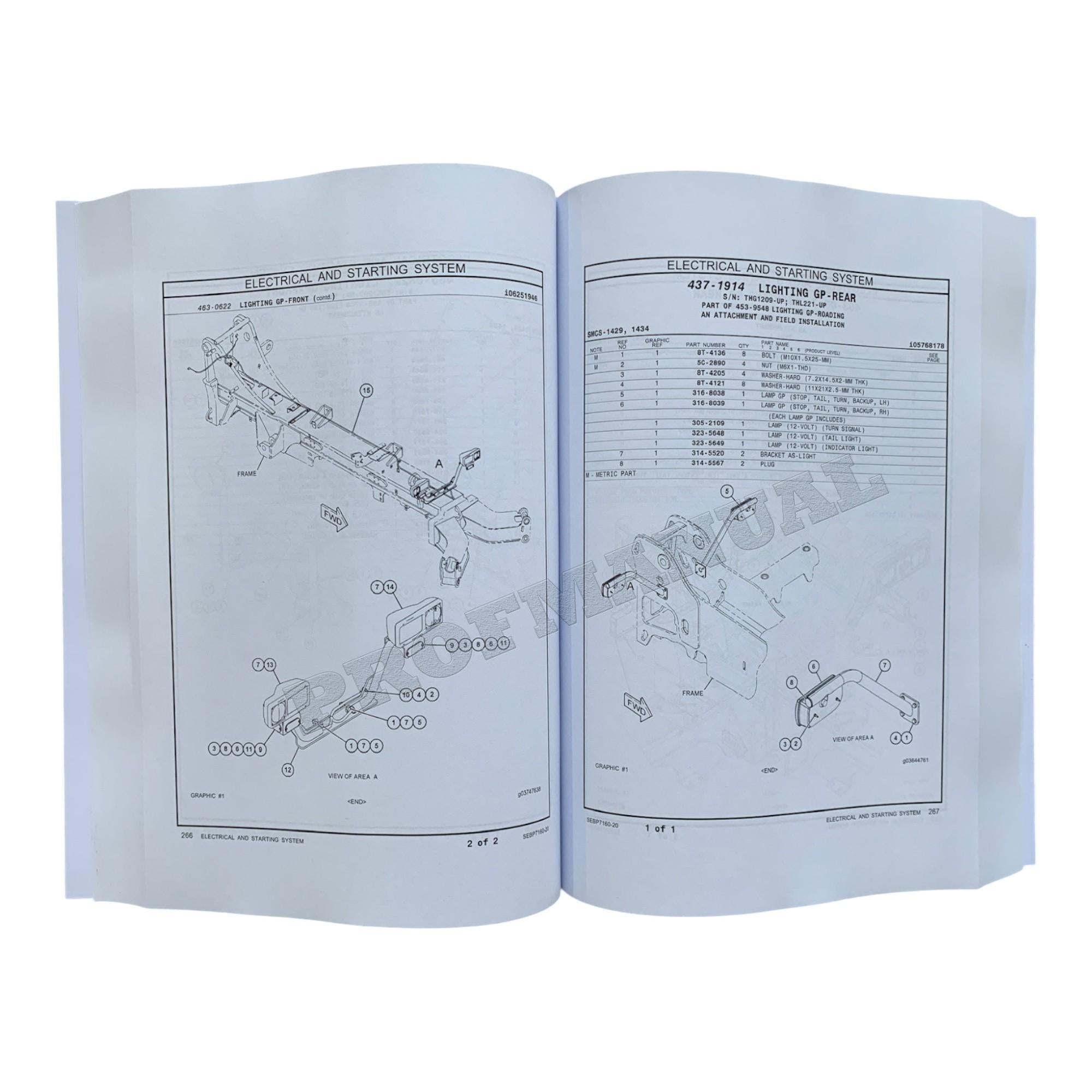 Caterpillar Cat TL642C Telehandler Parts Catalog Manual