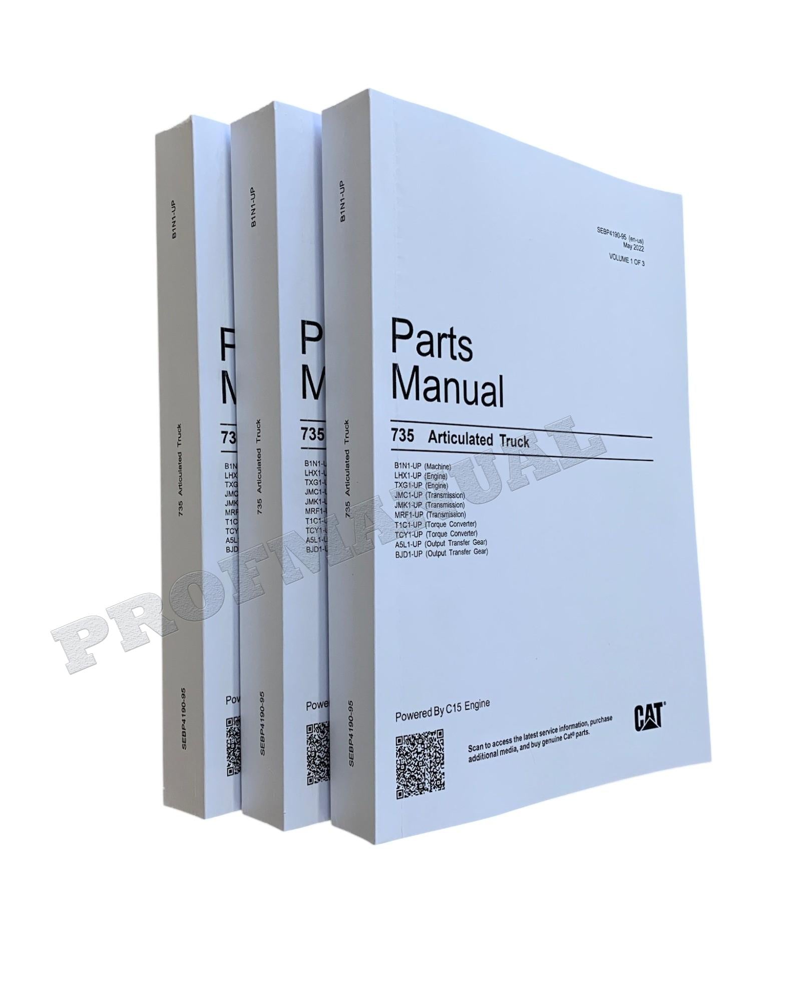 Caterpillar Cat 735 Articulated Truck Parts Catalog Manual