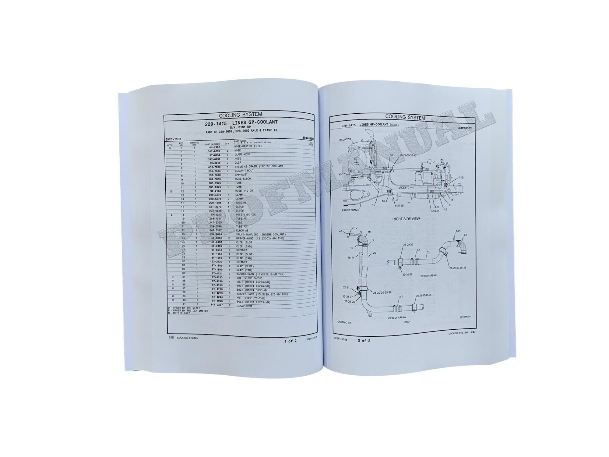 Caterpillar Cat 735 Articulated Truck Parts Catalog Manual