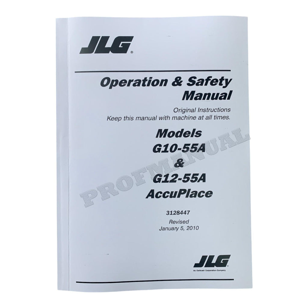 Manual del operador de mantenimiento y operación del manipulador telescópico JLG G10-55A G12-55A AccuPlace