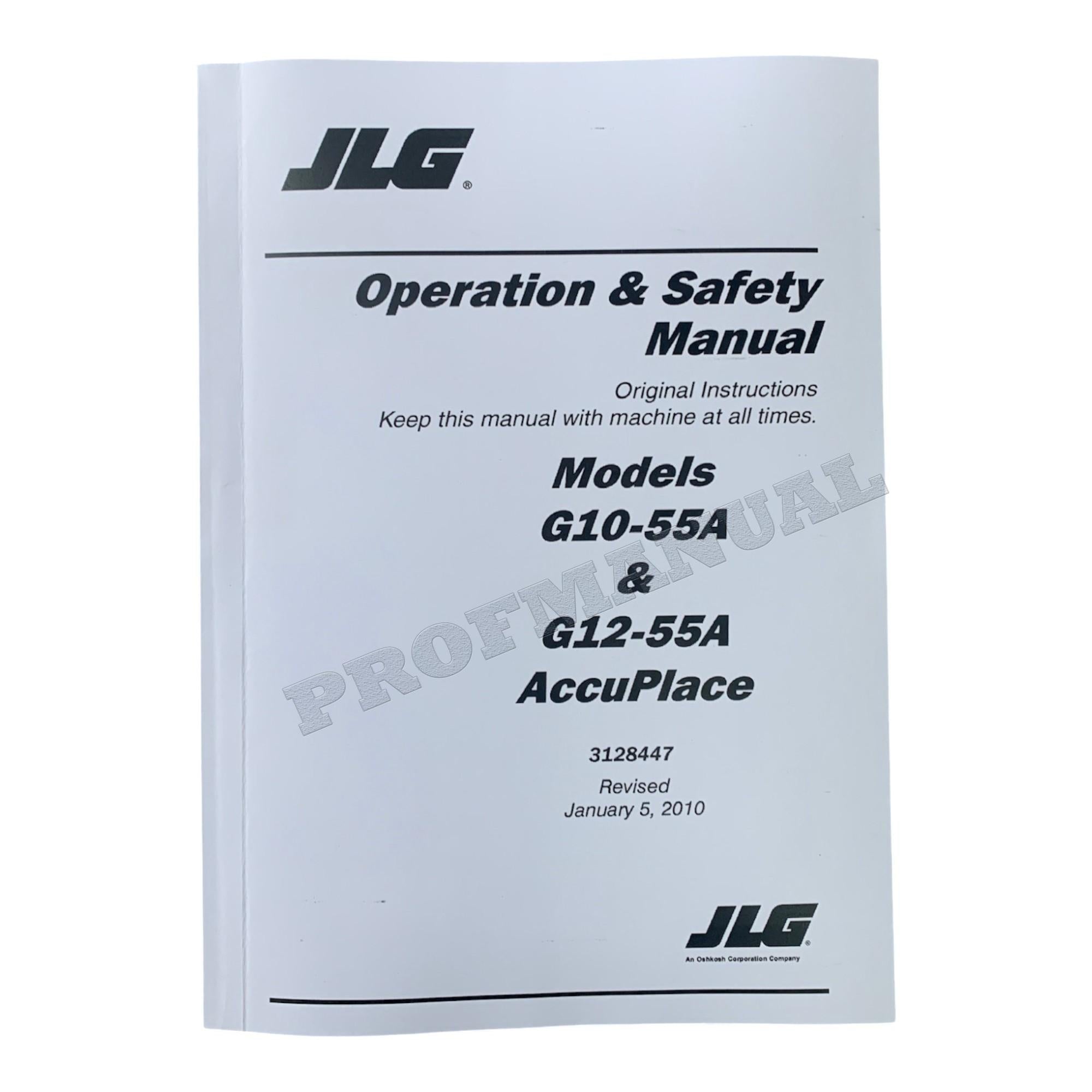 Manual del operador de mantenimiento y operación del manipulador telescópico JLG G10-55A G12-55A AccuPlace