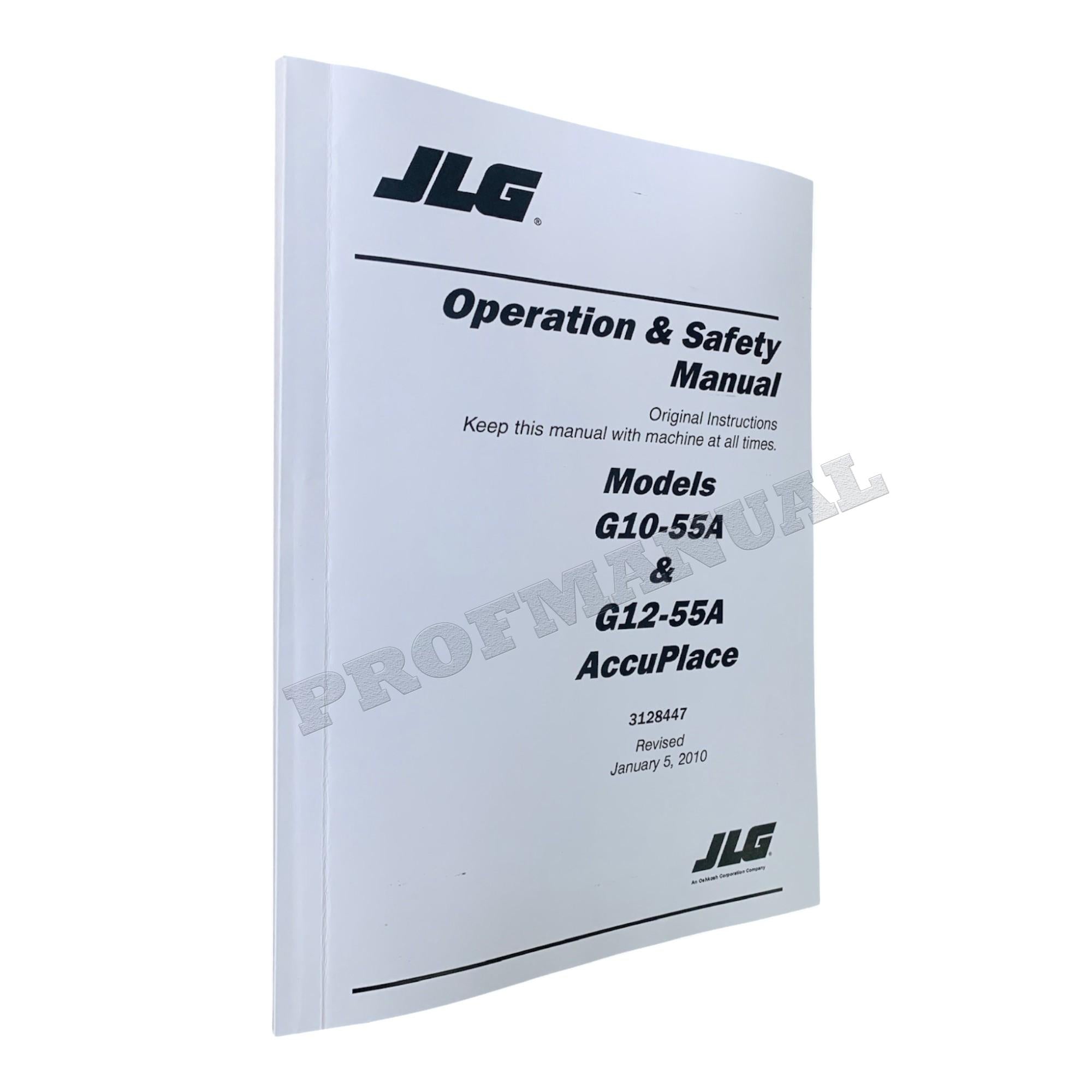 Manual del operador de mantenimiento y operación del manipulador telescópico JLG G10-55A G12-55A AccuPlace