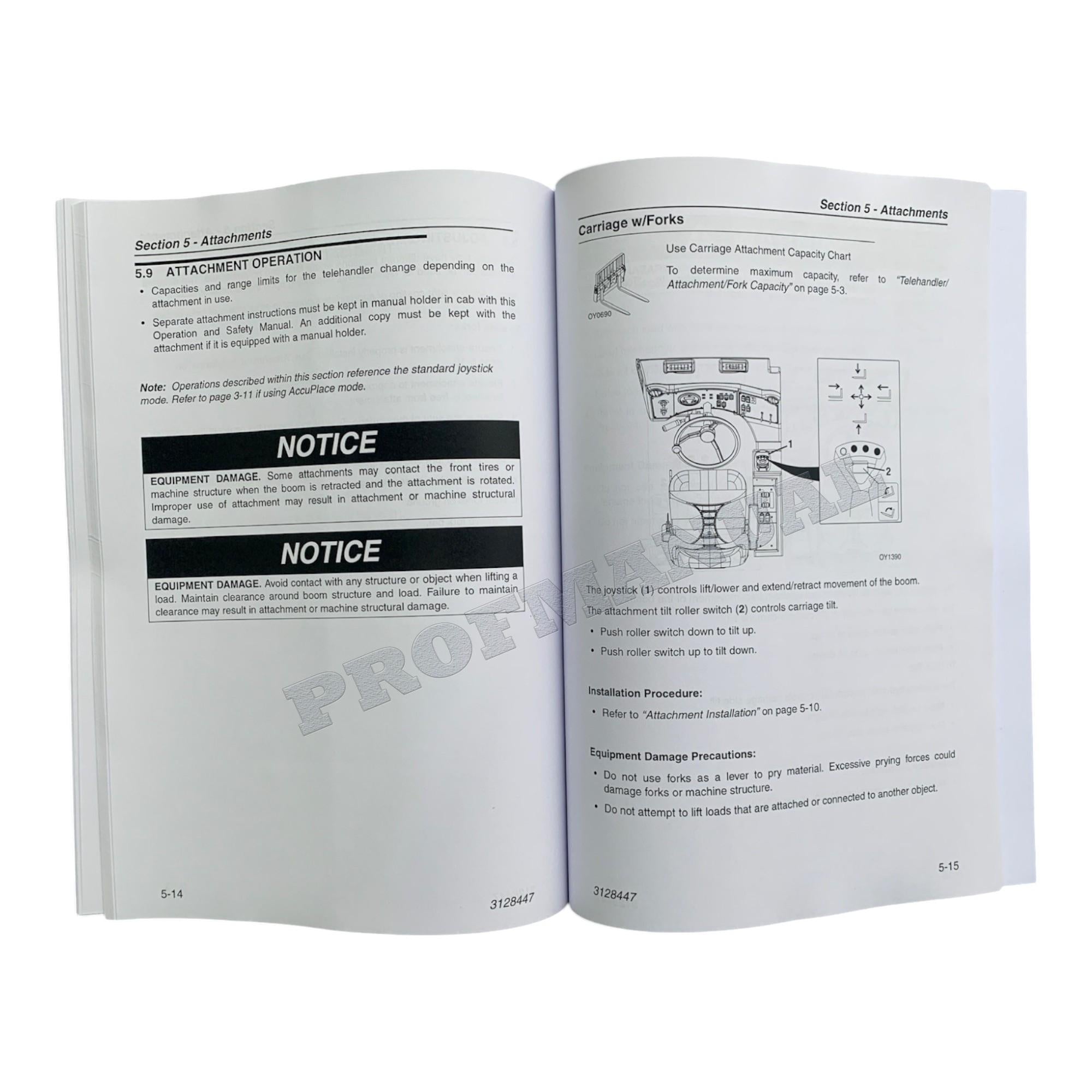 Manual del operador de mantenimiento y operación del manipulador telescópico JLG G10-55A G12-55A AccuPlace