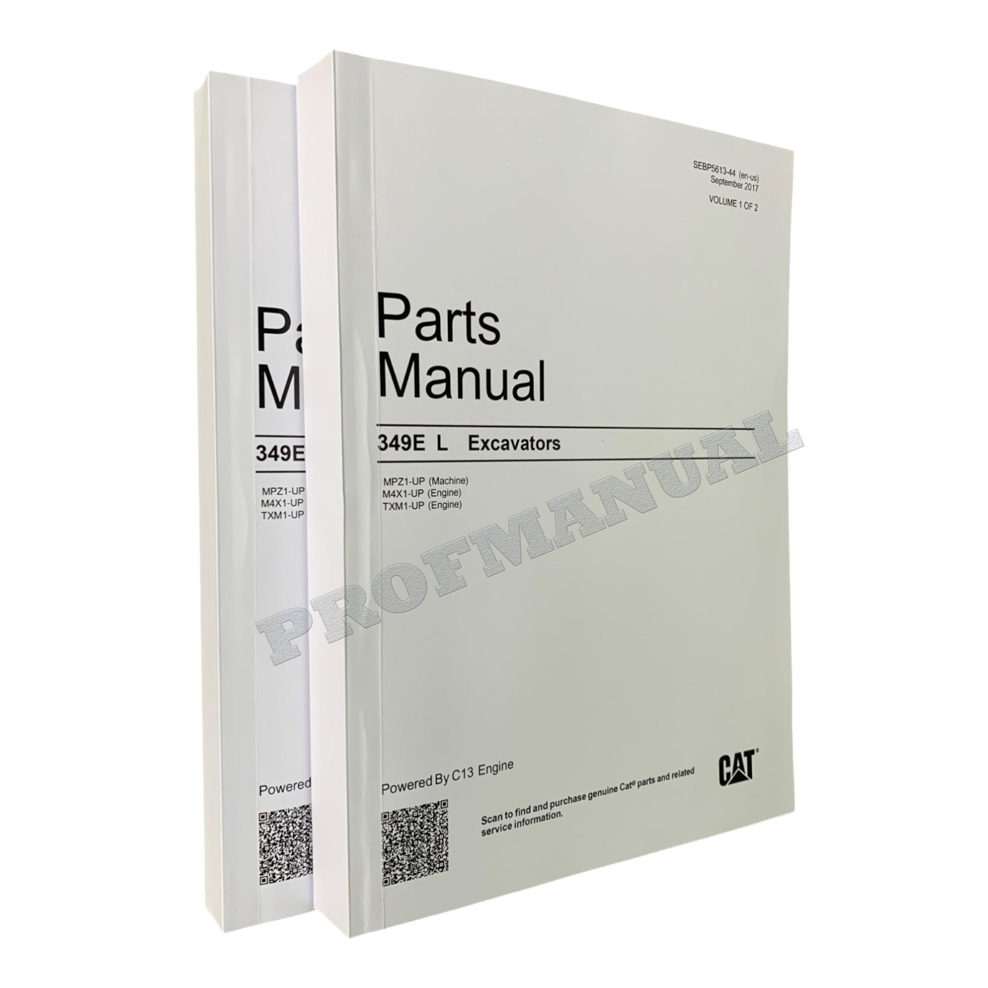 Caterpillar Cat 349E L Excavator Parts Catalog Manual SEBP5613