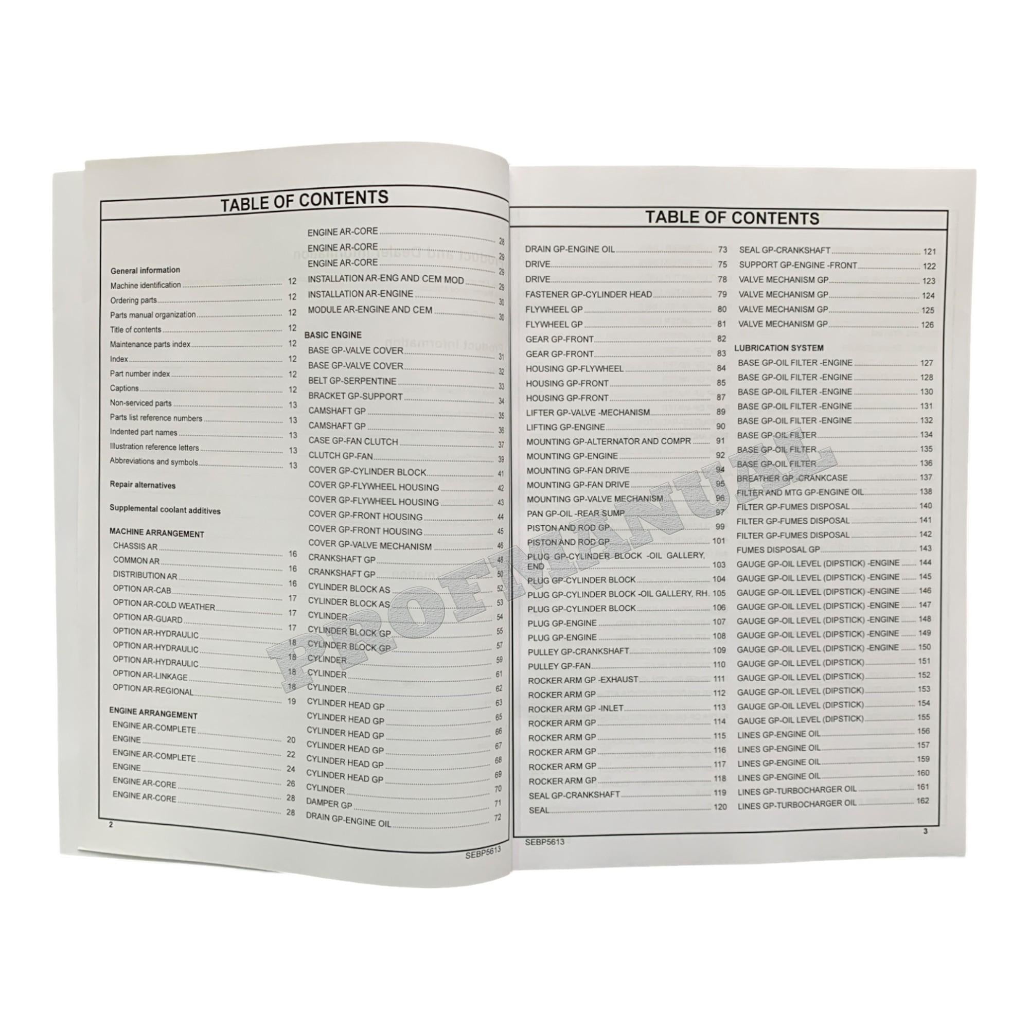 Caterpillar Cat 349E L Excavator Parts Catalog Manual SEBP5613