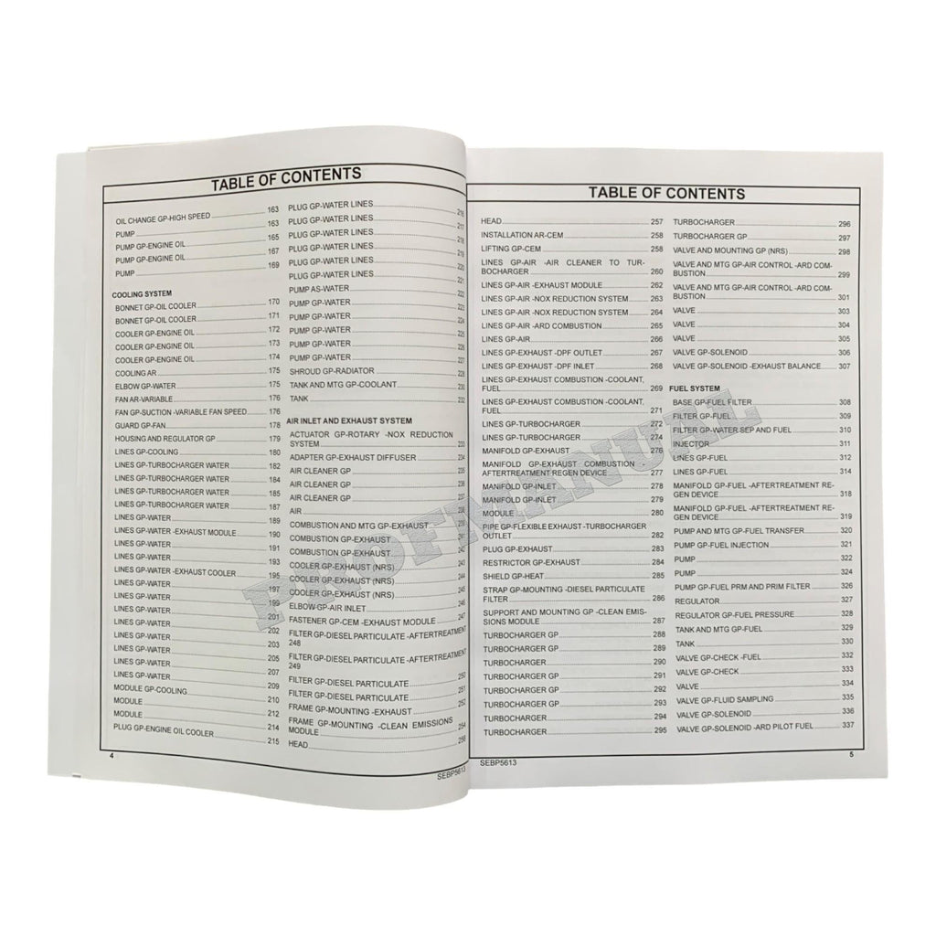 Caterpillar Cat 349E L Excavator Parts Catalog Manual SEBP5613