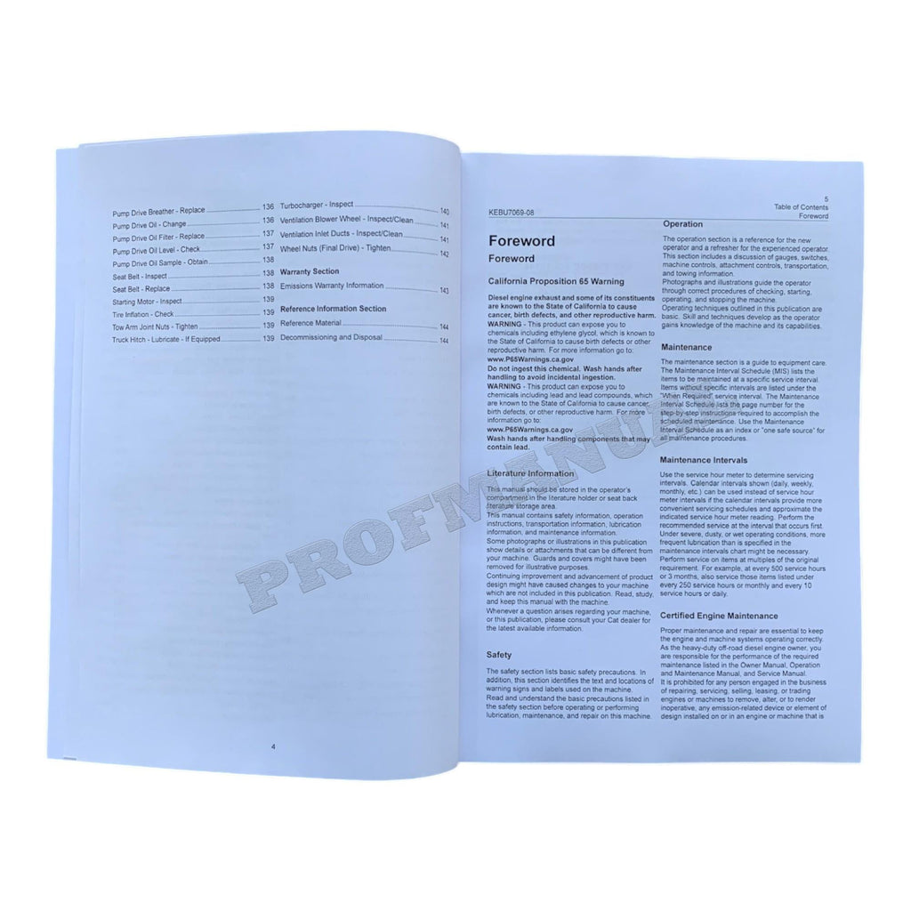 Caterpillar AP600F Asphalt Paver Operators Maintenance Manual