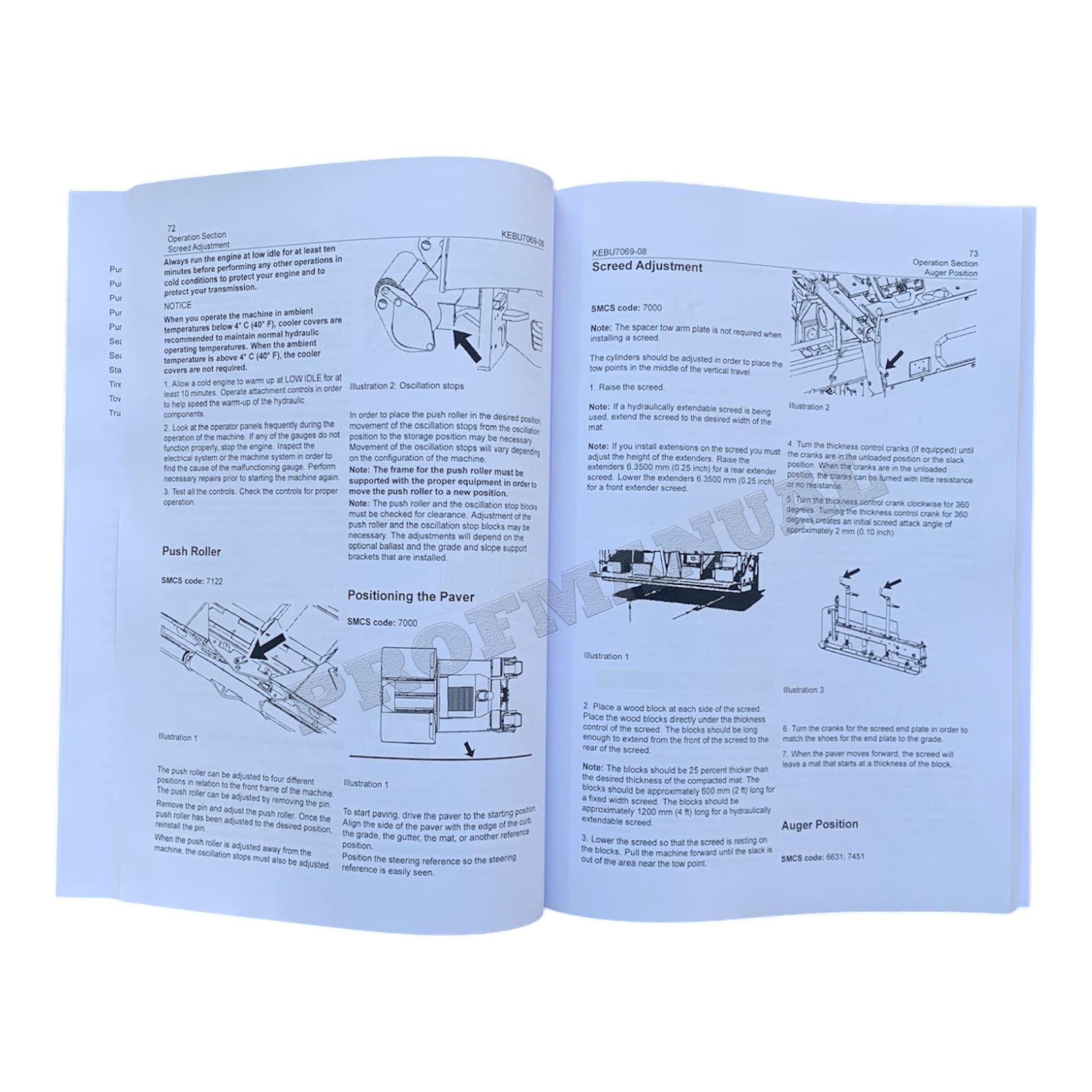 Caterpillar AP600F Asphalt Paver Operators Maintenance Manual