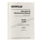 Manual de operación y mantenimiento del manipulador telescópico Caterpillar TL943 TBL00100 TBL01598 