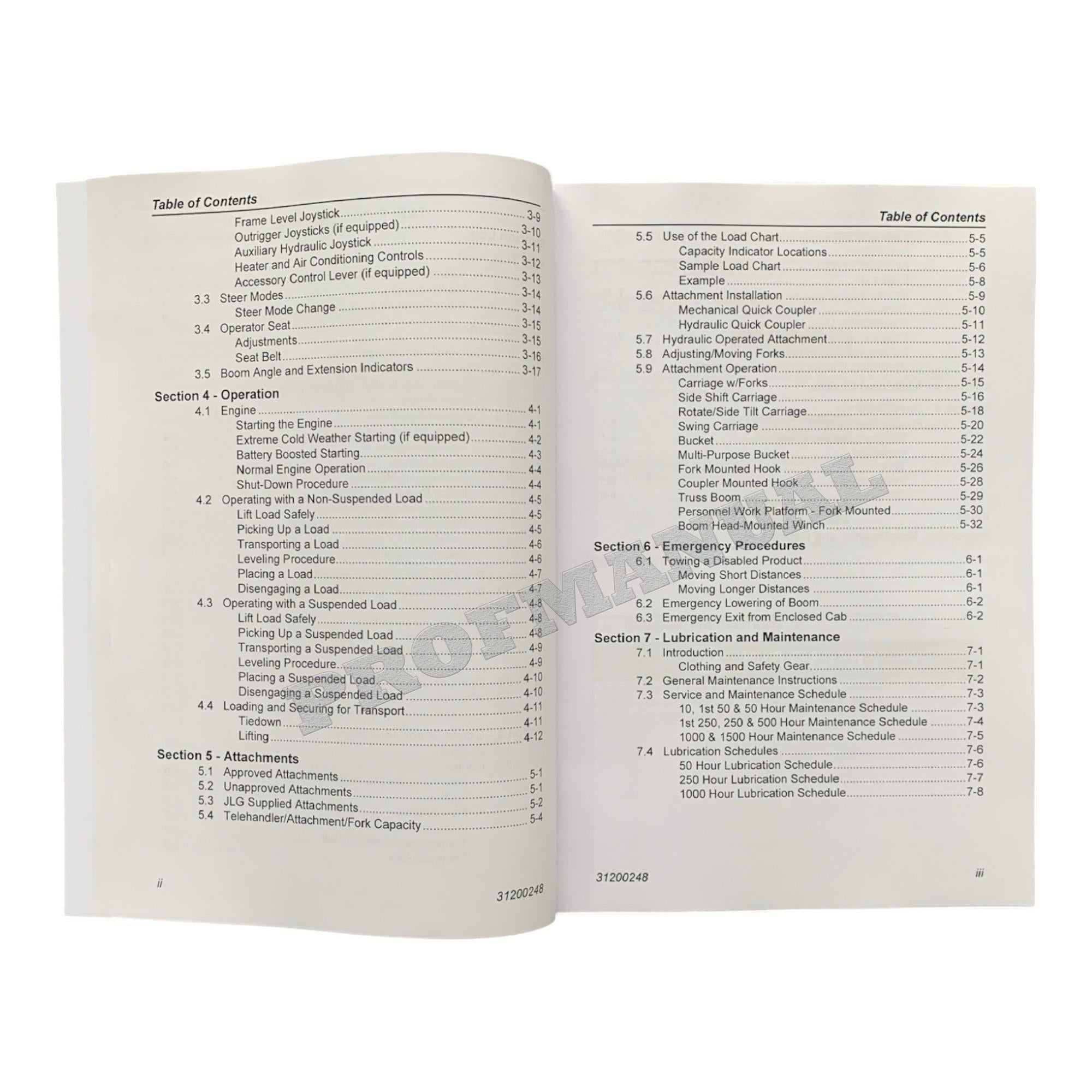 Caterpillar TL943 Telehandler Operation Maintenance Manual TBL00100 TBL01598