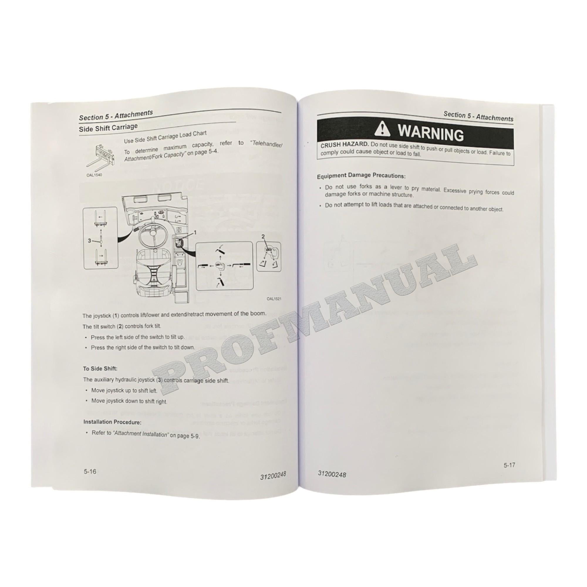 Caterpillar TL943 Telehandler Operation Maintenance Manual TBL00100 TBL01598