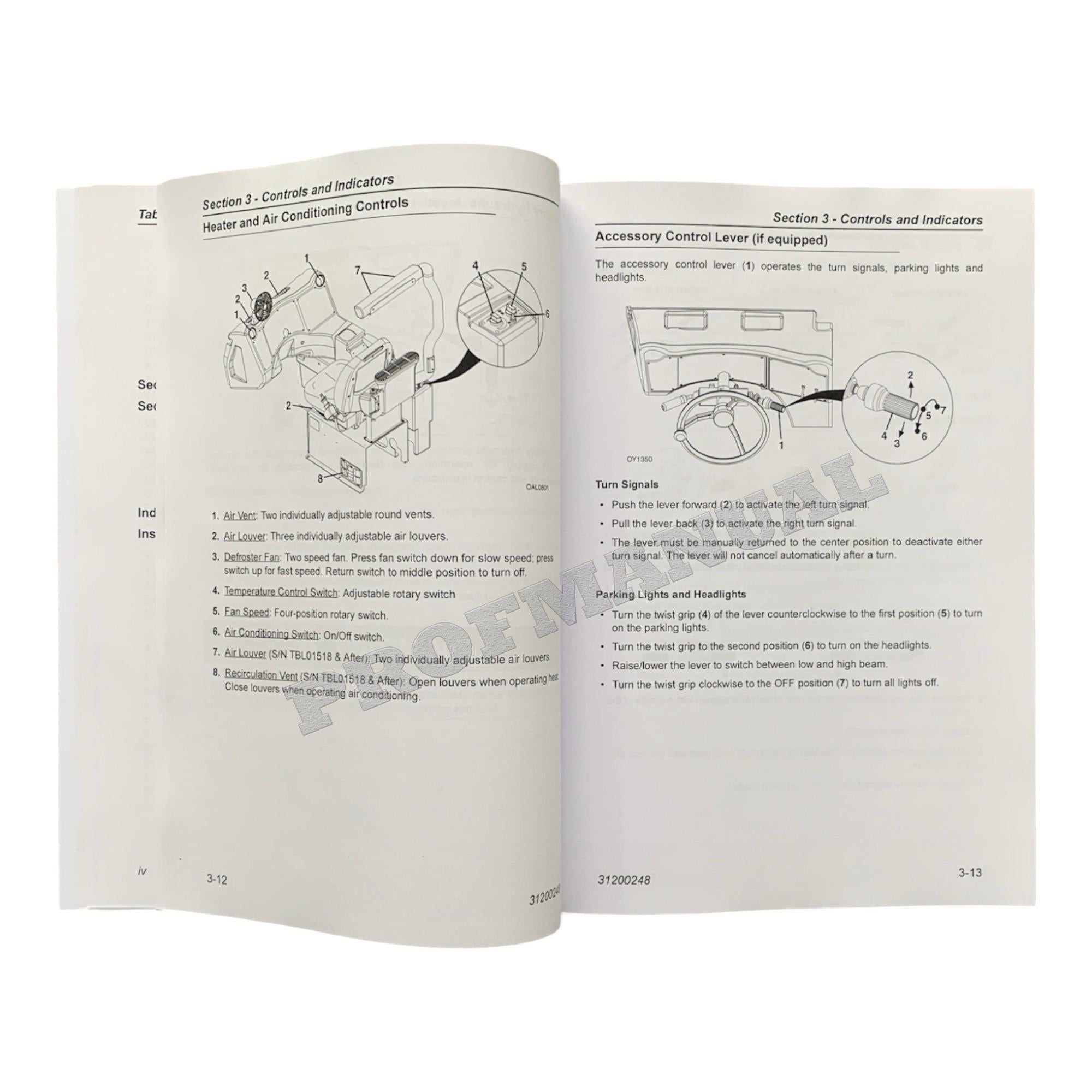 Caterpillar TL943 Telehandler Operation Maintenance Manual TBL00100 TBL01598