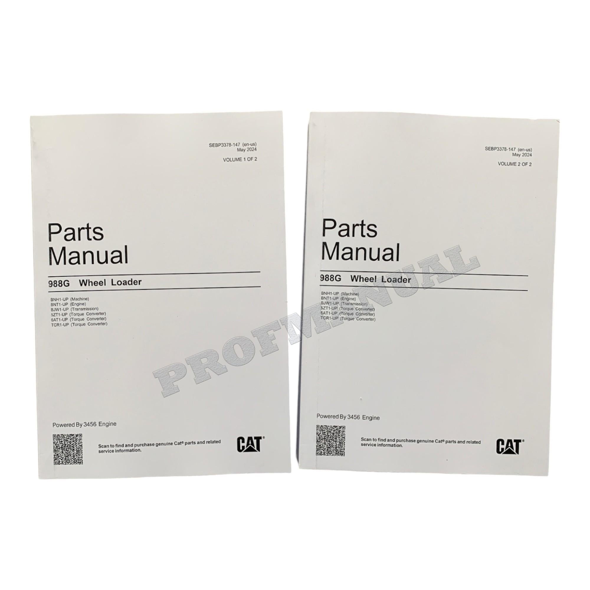 Caterpillar Cat 988G Wheel Loader Parts Catalog Manual SEBP33788